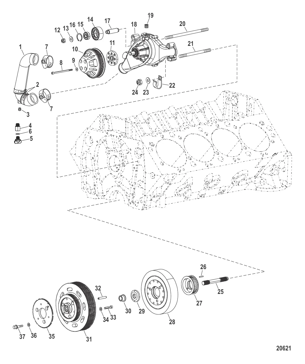Компоненты двигателя (Водяной насос)