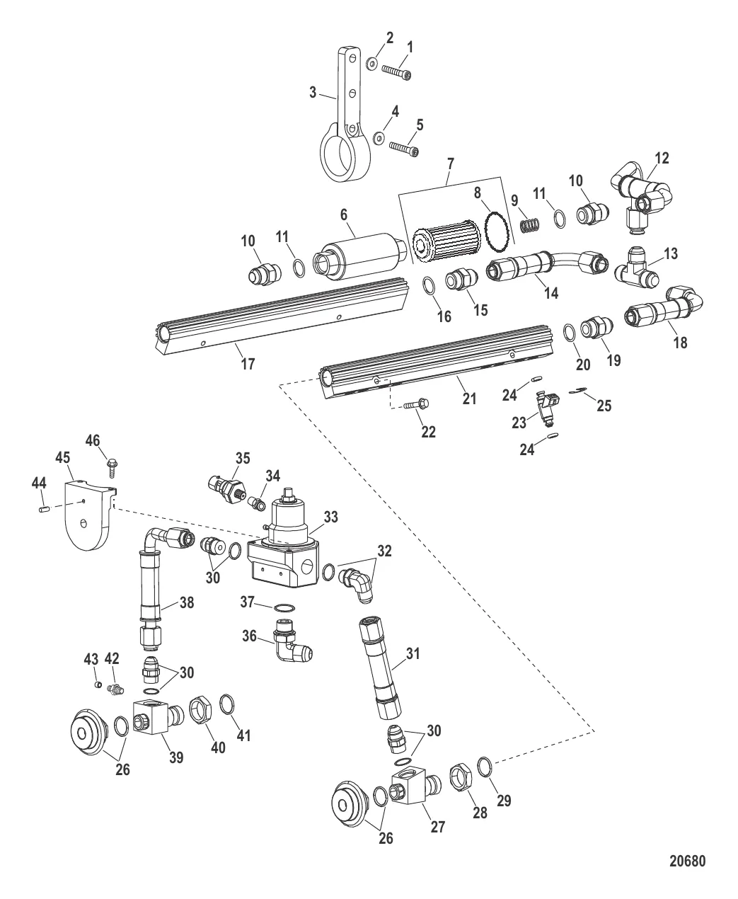 Компоненты топливопровода (Конструкция I)