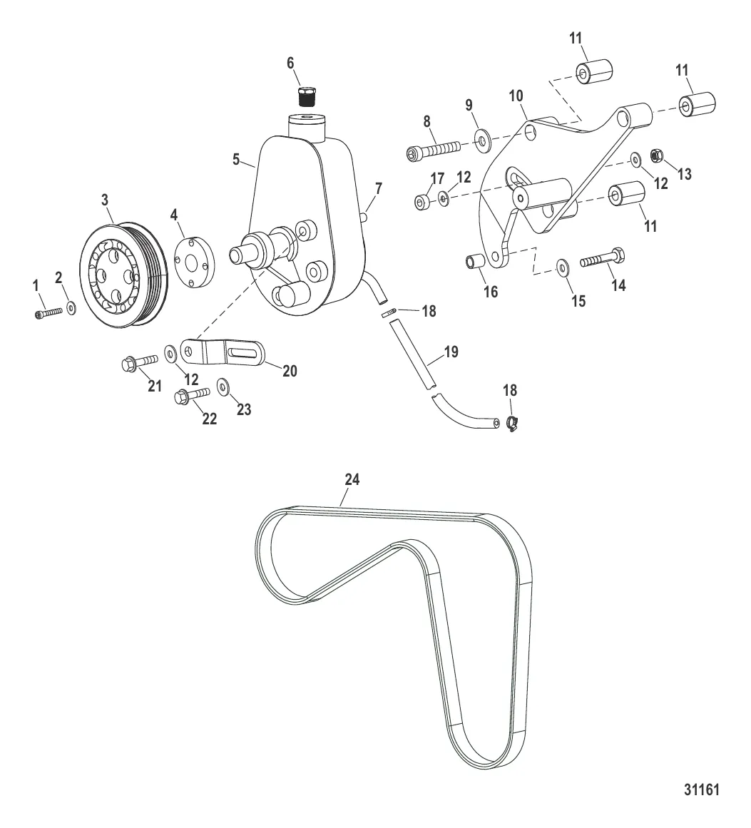 Компоненты гидроусилителя рулевого механизма (Конструкция II)