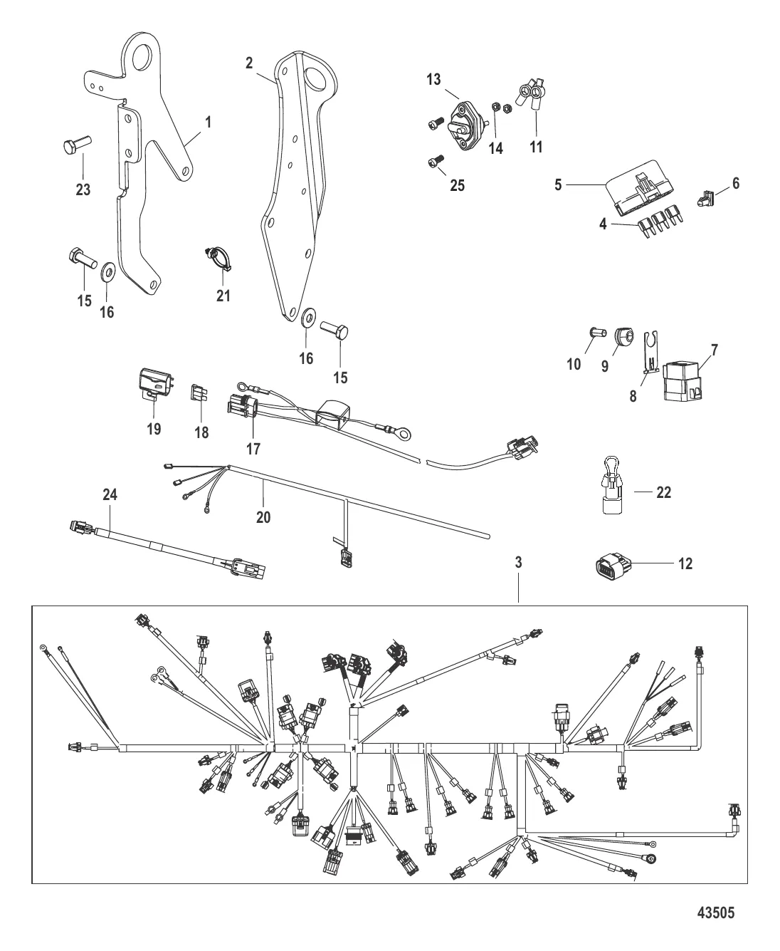 Электропроводка и подъемные кронштейны