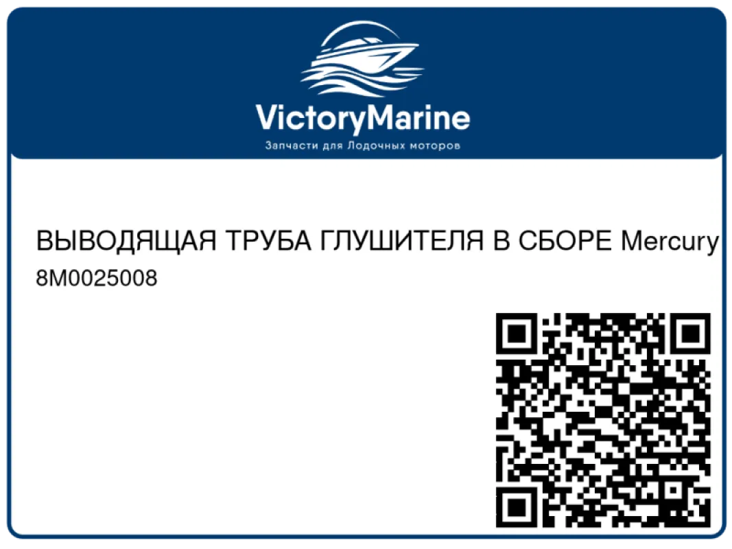ВЫВОДЯЩАЯ ТРУБА ГЛУШИТЕЛЯ В СБОРЕ Mercury