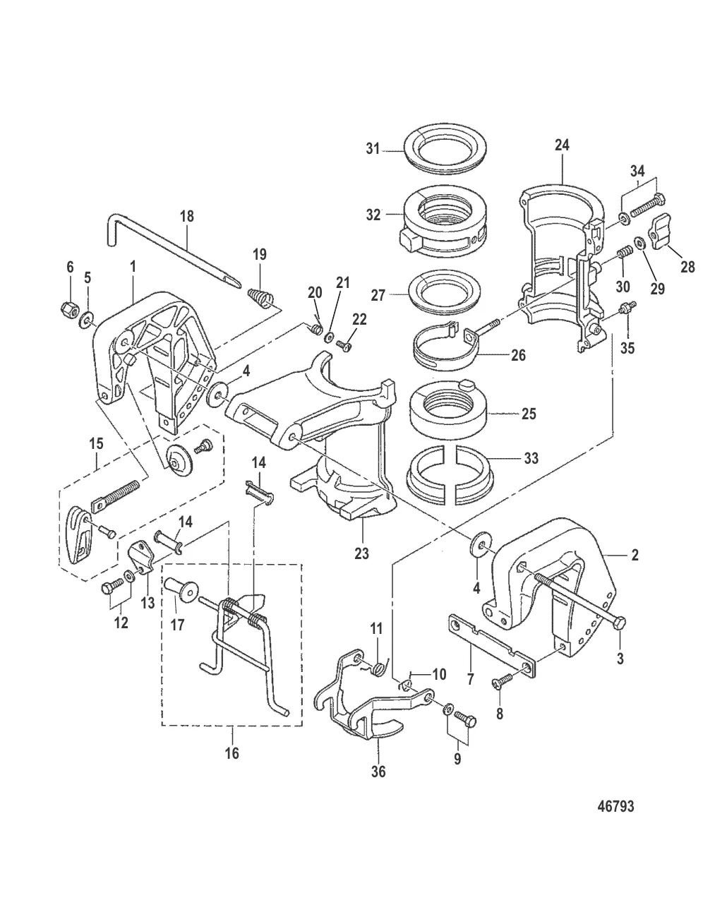 Кронштейны фиксатора