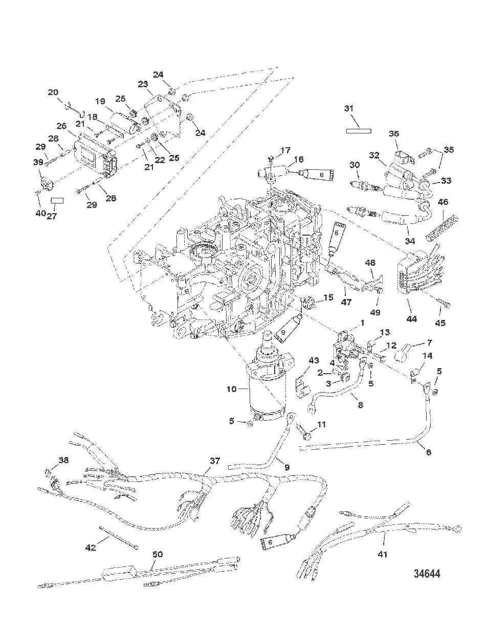 Электрические компоненты (С/н 0G960499 и ниже)