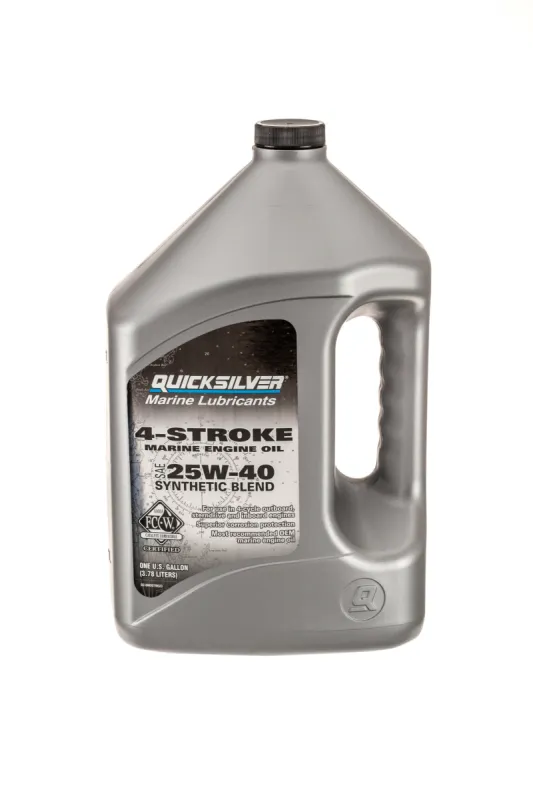 Масло для судовых двигателей Quicksilver 25W-40 SYNTHETIC BLEND 8M0086227