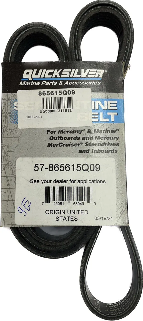 865615Q09 Приводной ремень для MERCRUISER V6/V8 Alpha 5.0 (QUICKSILVER)