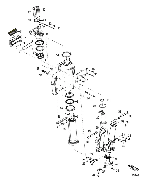 Power Trim/Transom Assembly Counter Rotation