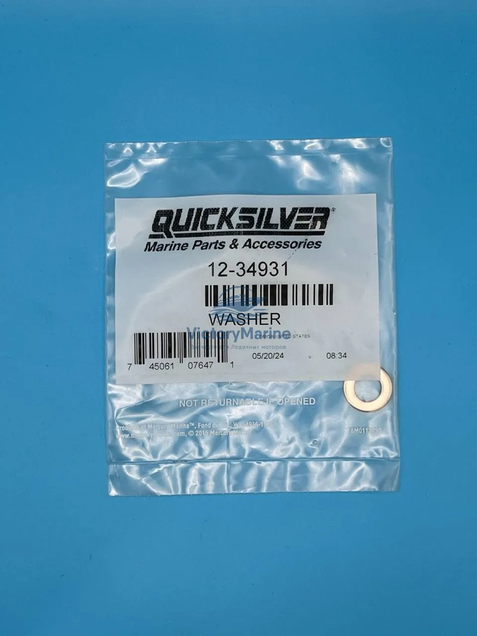 34931 ШАЙБА (0.406 x 0.734 x 0.063), нержавеющая сталь Mercury