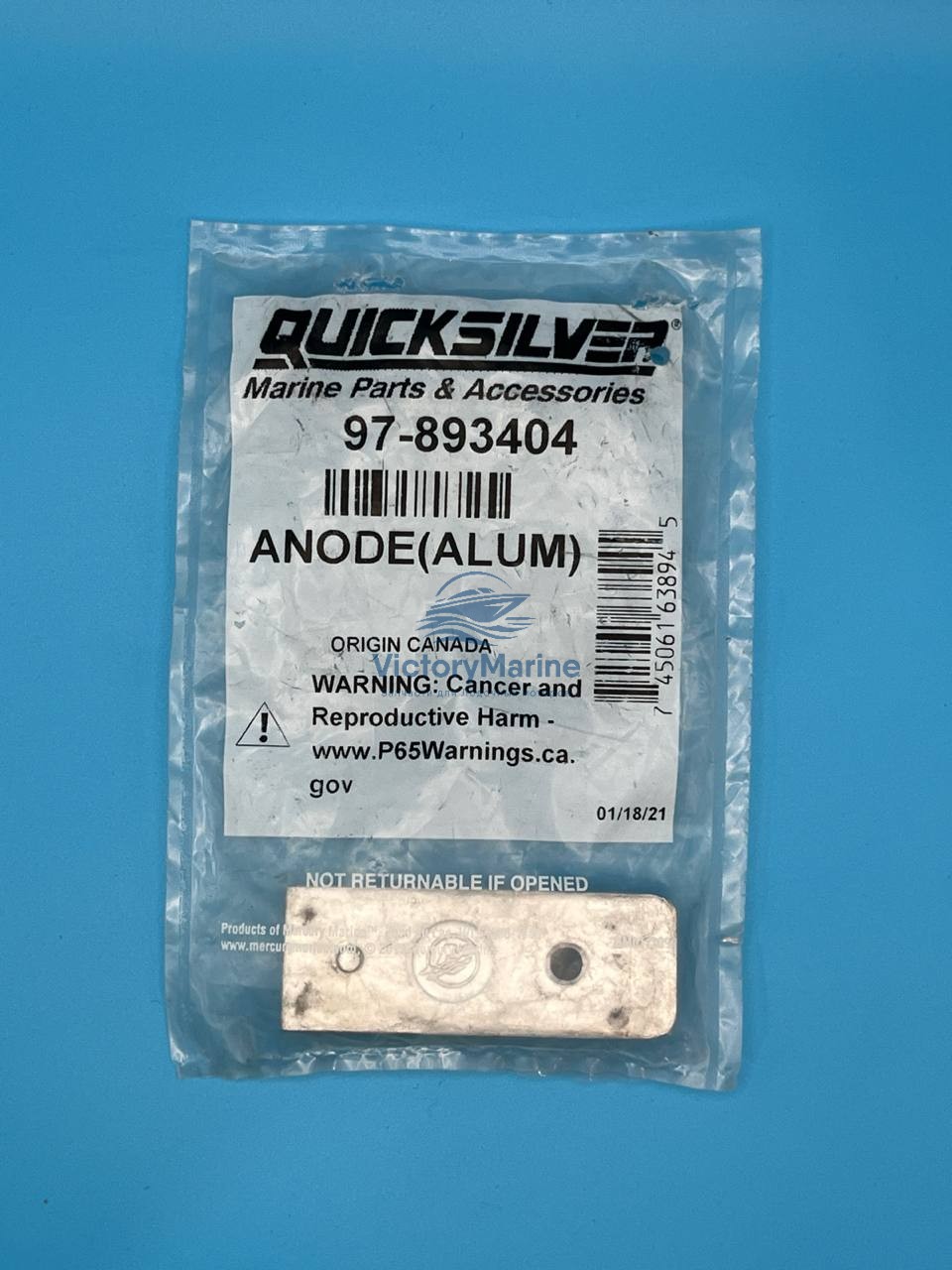 893404 Анод гидроподъема Mercury verado 200-300 (Алюминий) Quicksilver