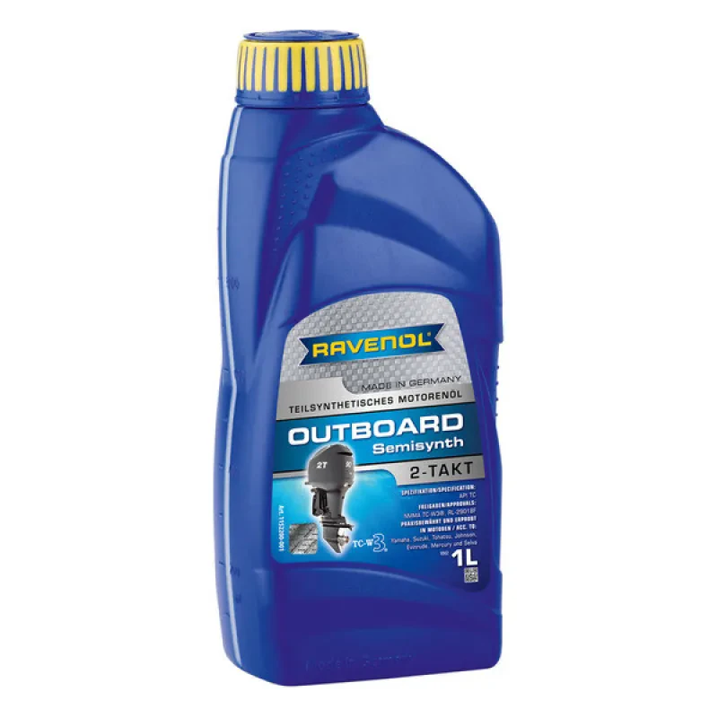 Моторное масло для 2Т лодочных моторов RAVENOL Outboardoel 2T Teilsynth (1 литр)