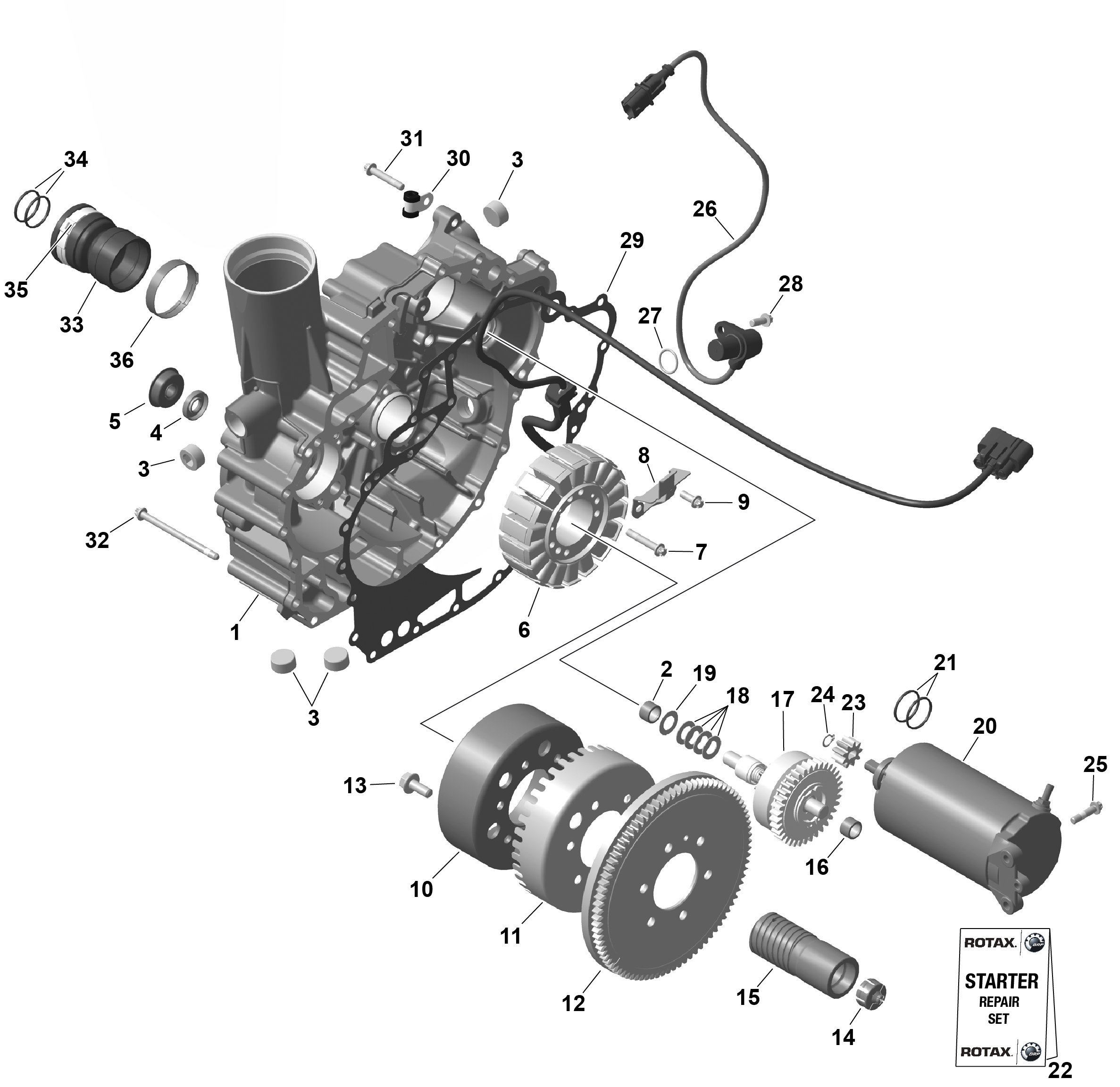 ROTAX магнето и электрооборудование Starter