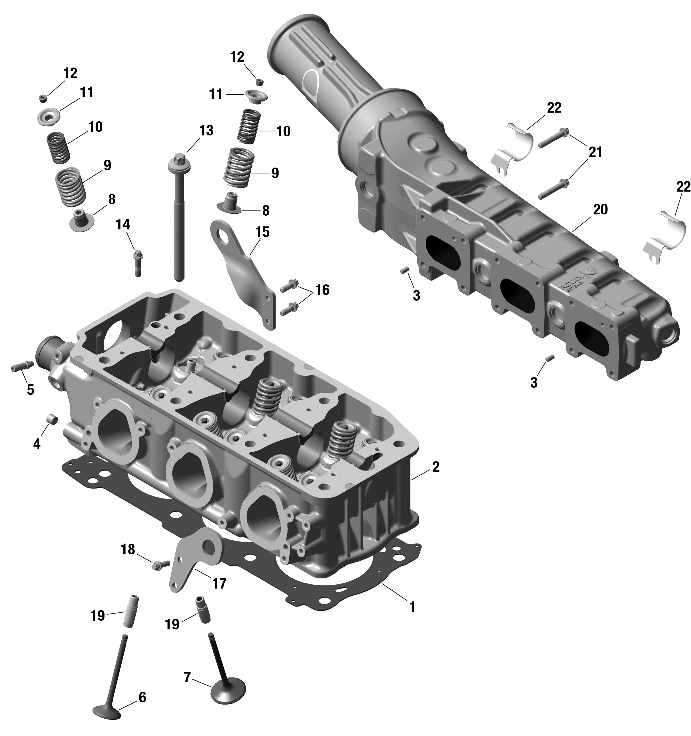 ROTAX головка цилиндра