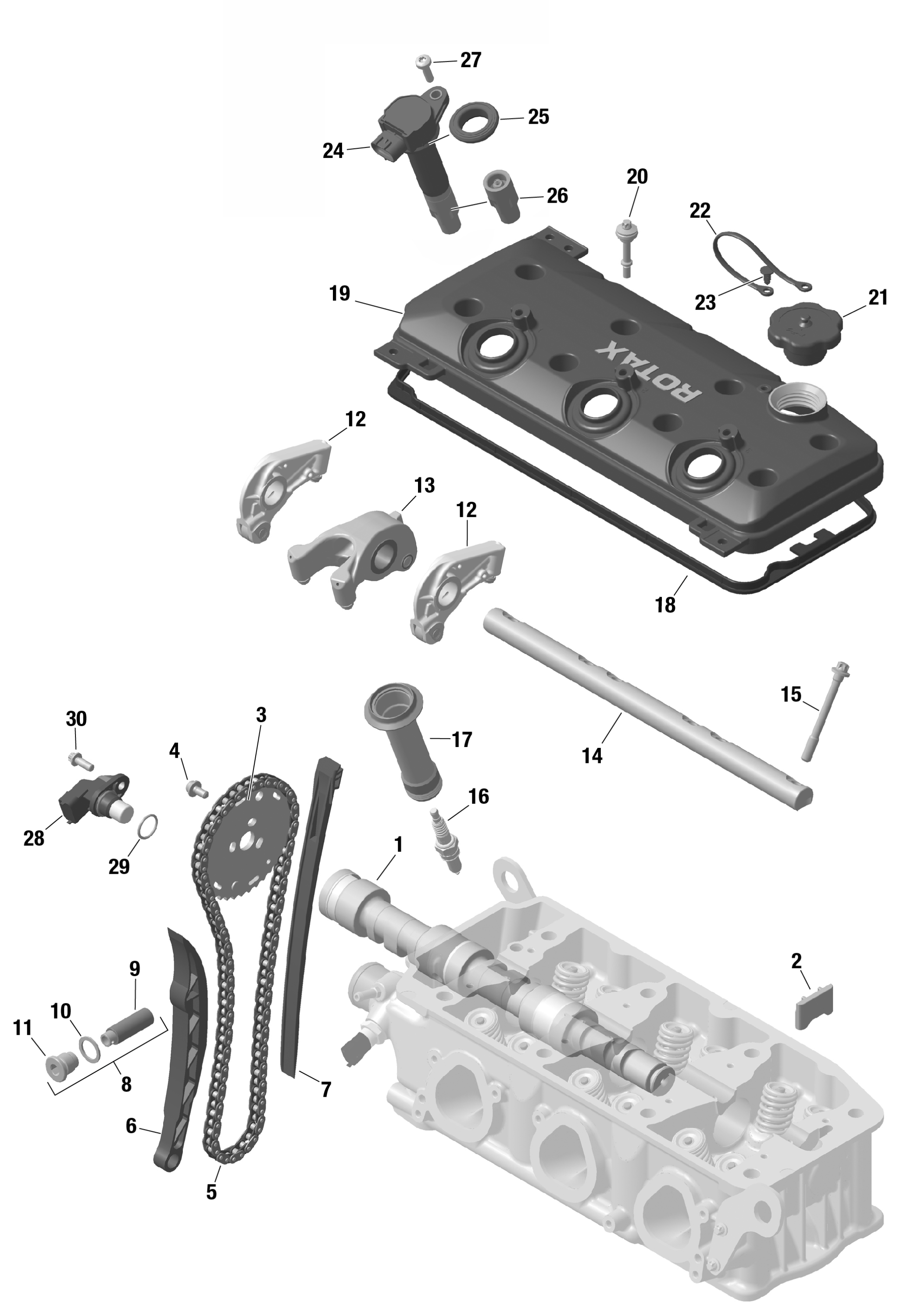 ROTAX клапанный механизм