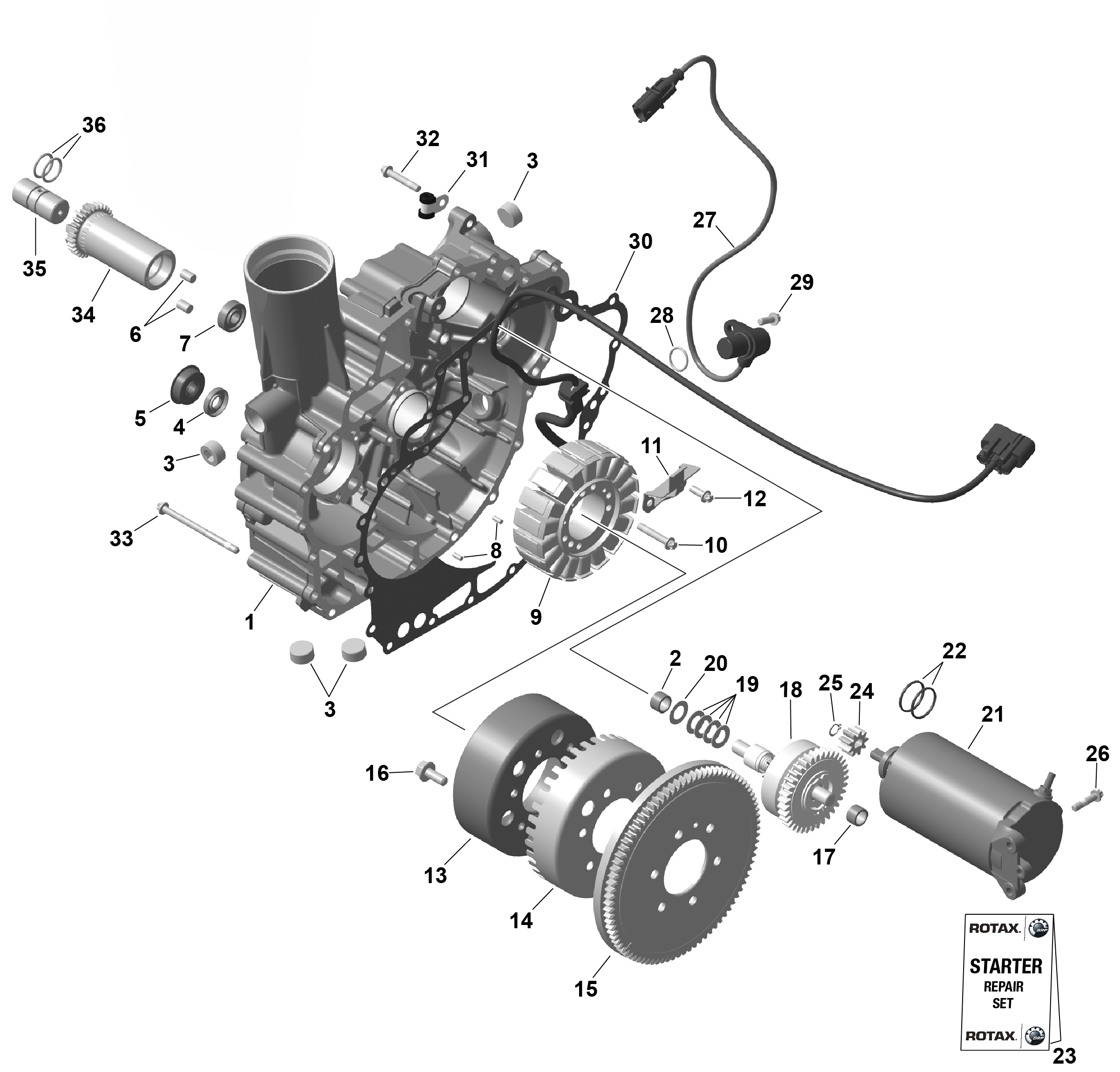 ROTAX магнето и электростартер