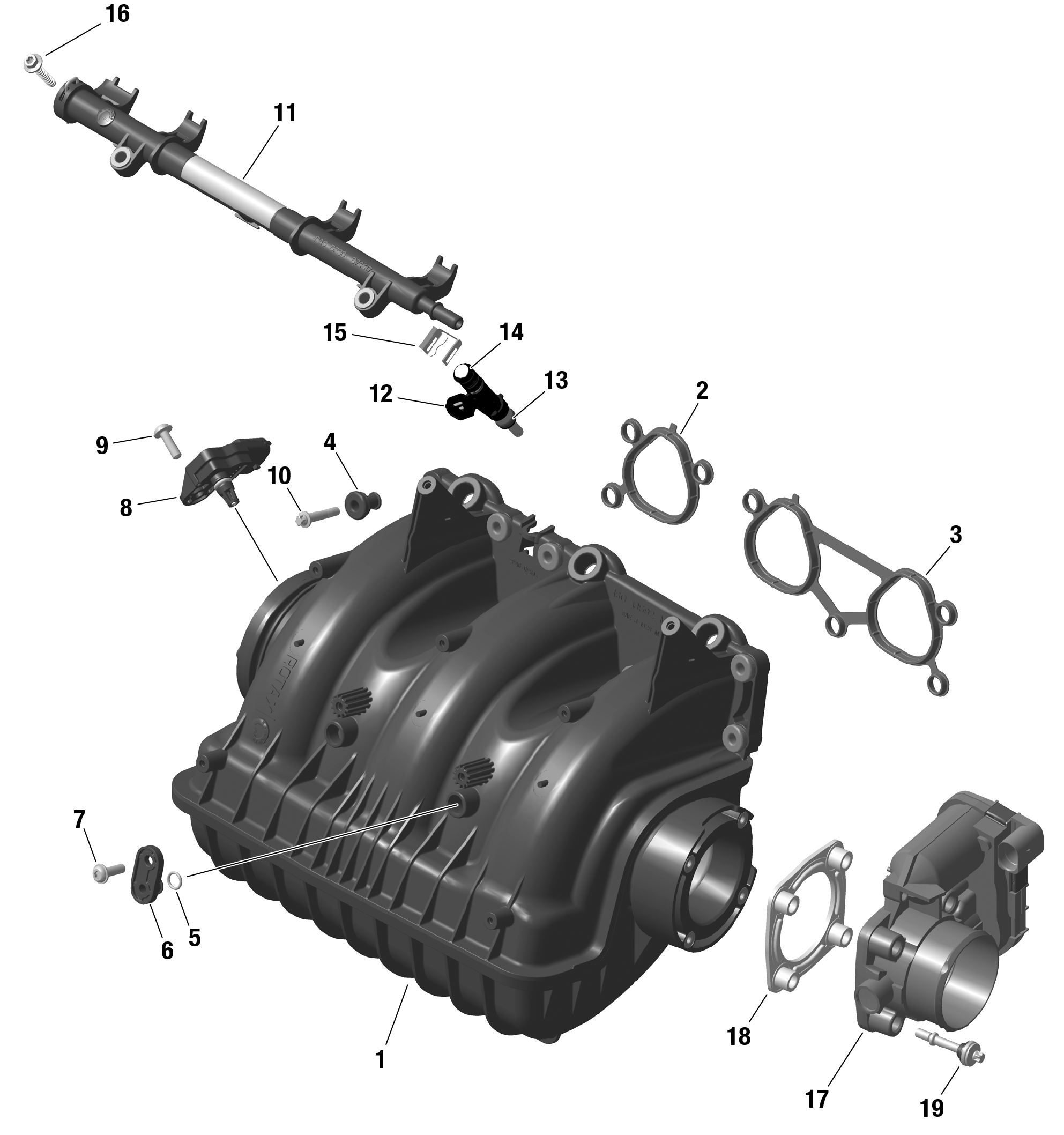 ROTAX впускной коллектор и дроссельный узел