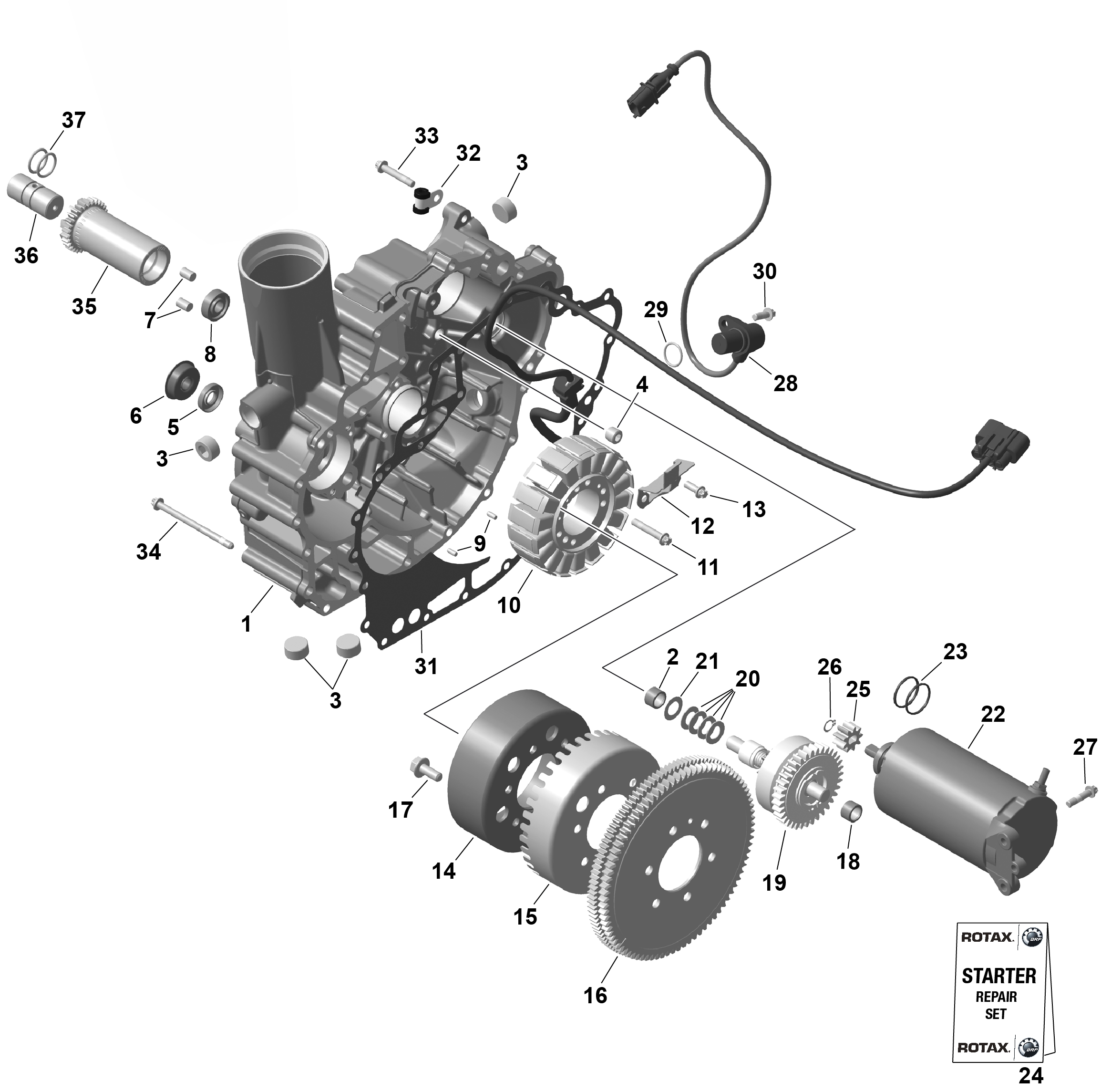 ROTAX магнето и электростартер