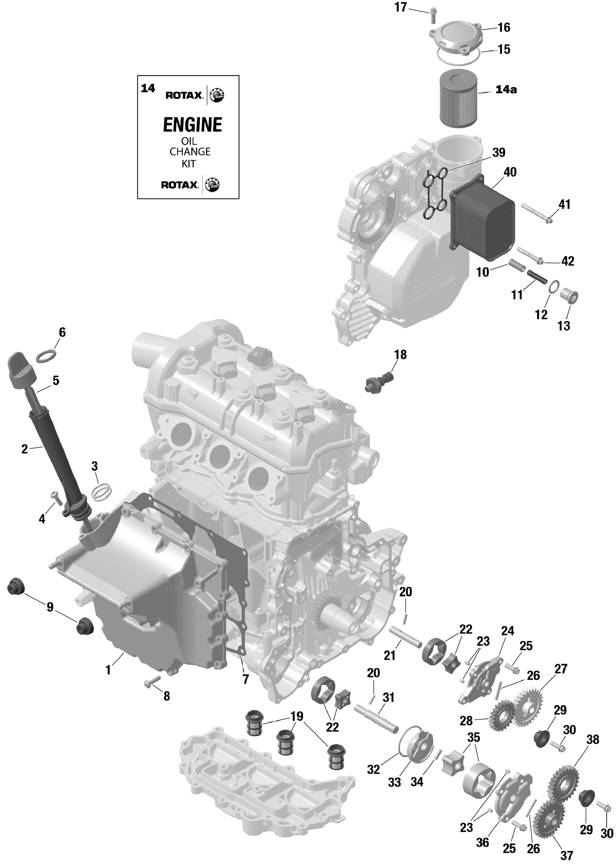 ROTAX система смазки двигателя