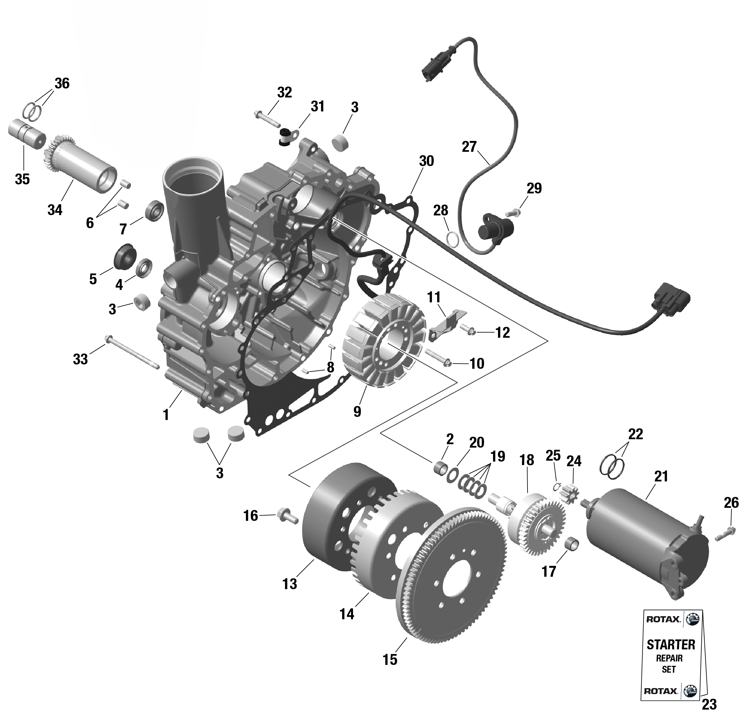 ROTAX магнето и электростартер