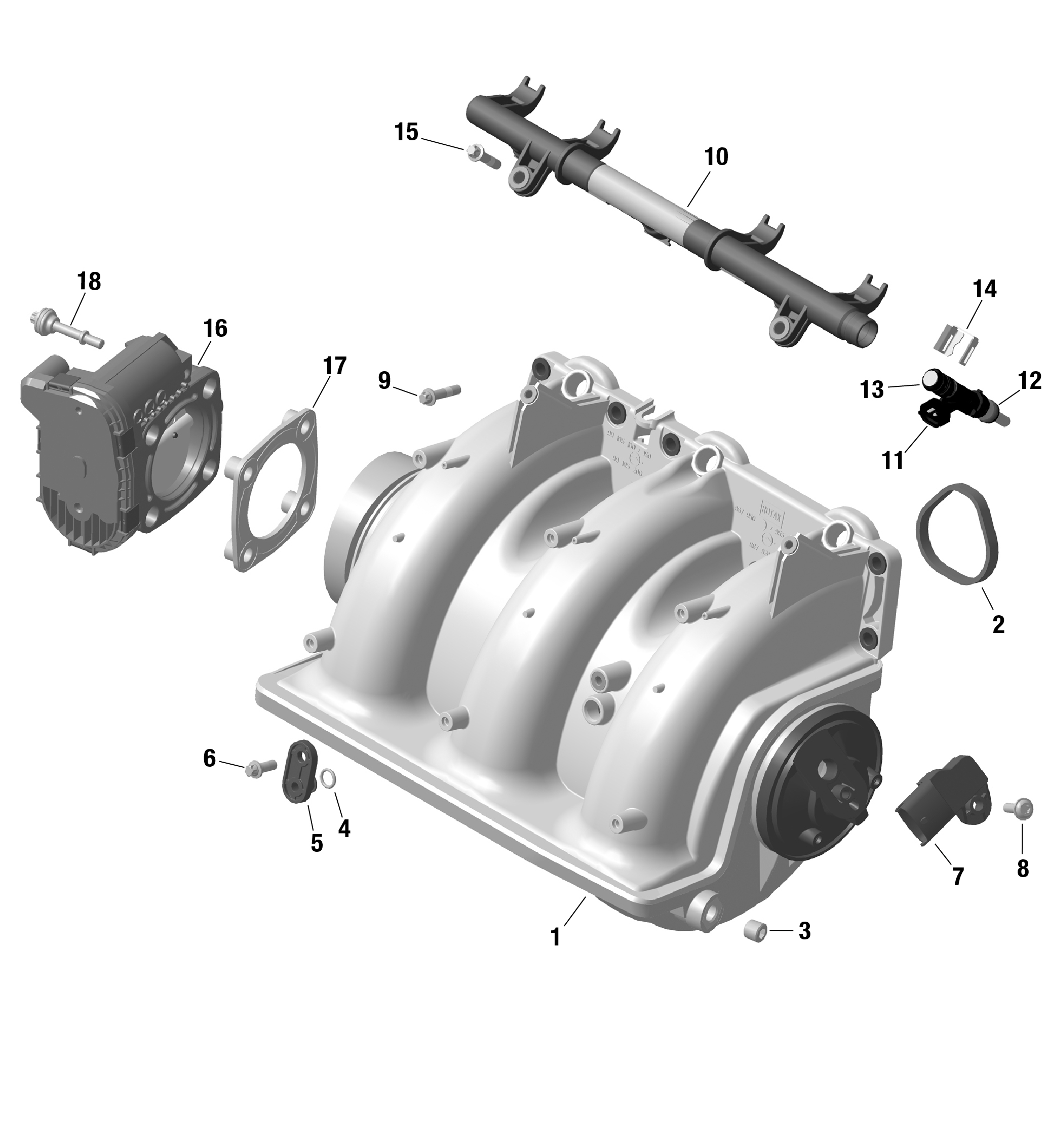ROTAX впускной коллектор и дроссельный узел