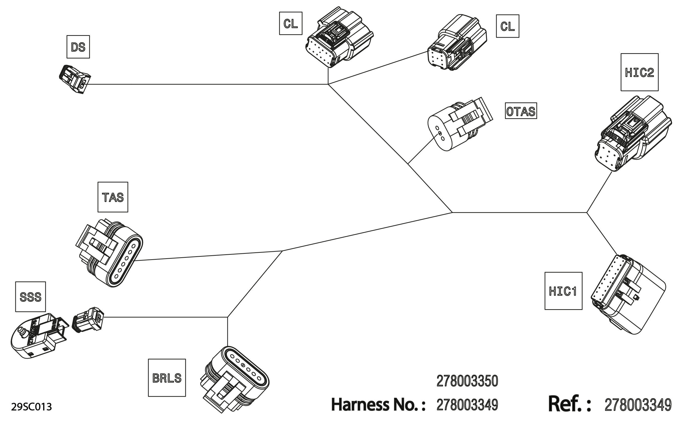 Электрооборудование рулевое жгут проводки 278003349 Package BASE Without IBR