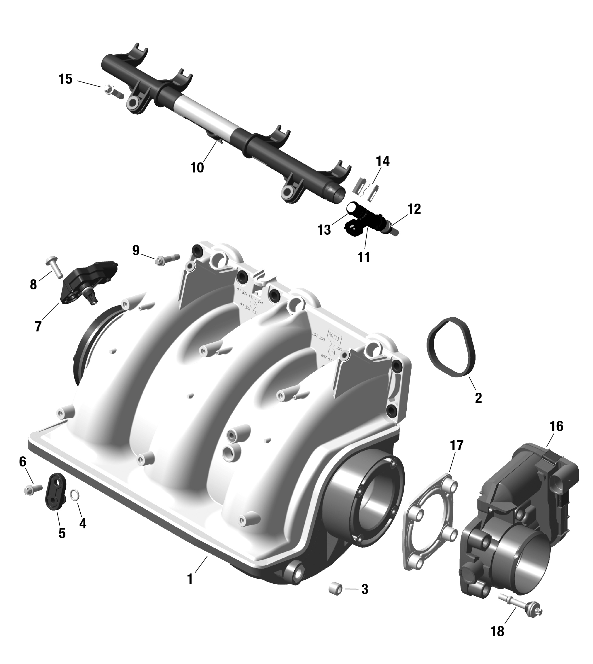 ROTAX впускной коллектор и дроссельный узел