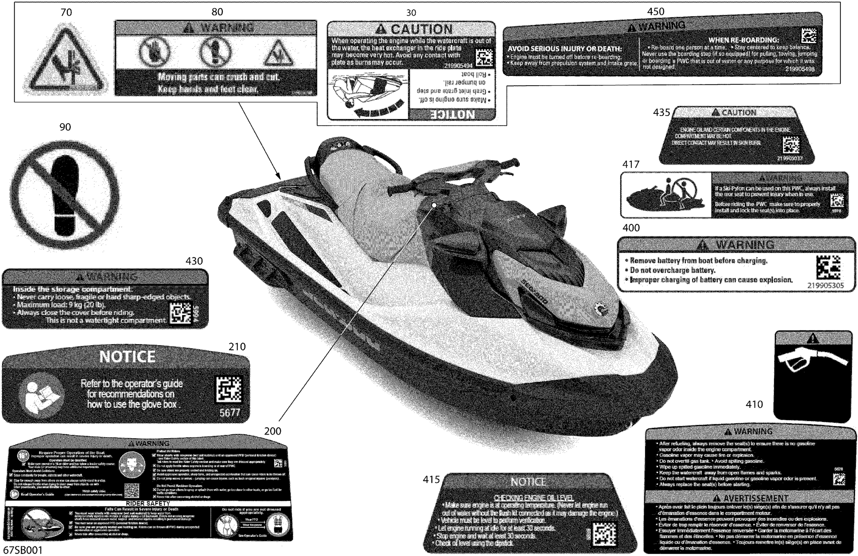 Предупреждающие наклейки корпуса