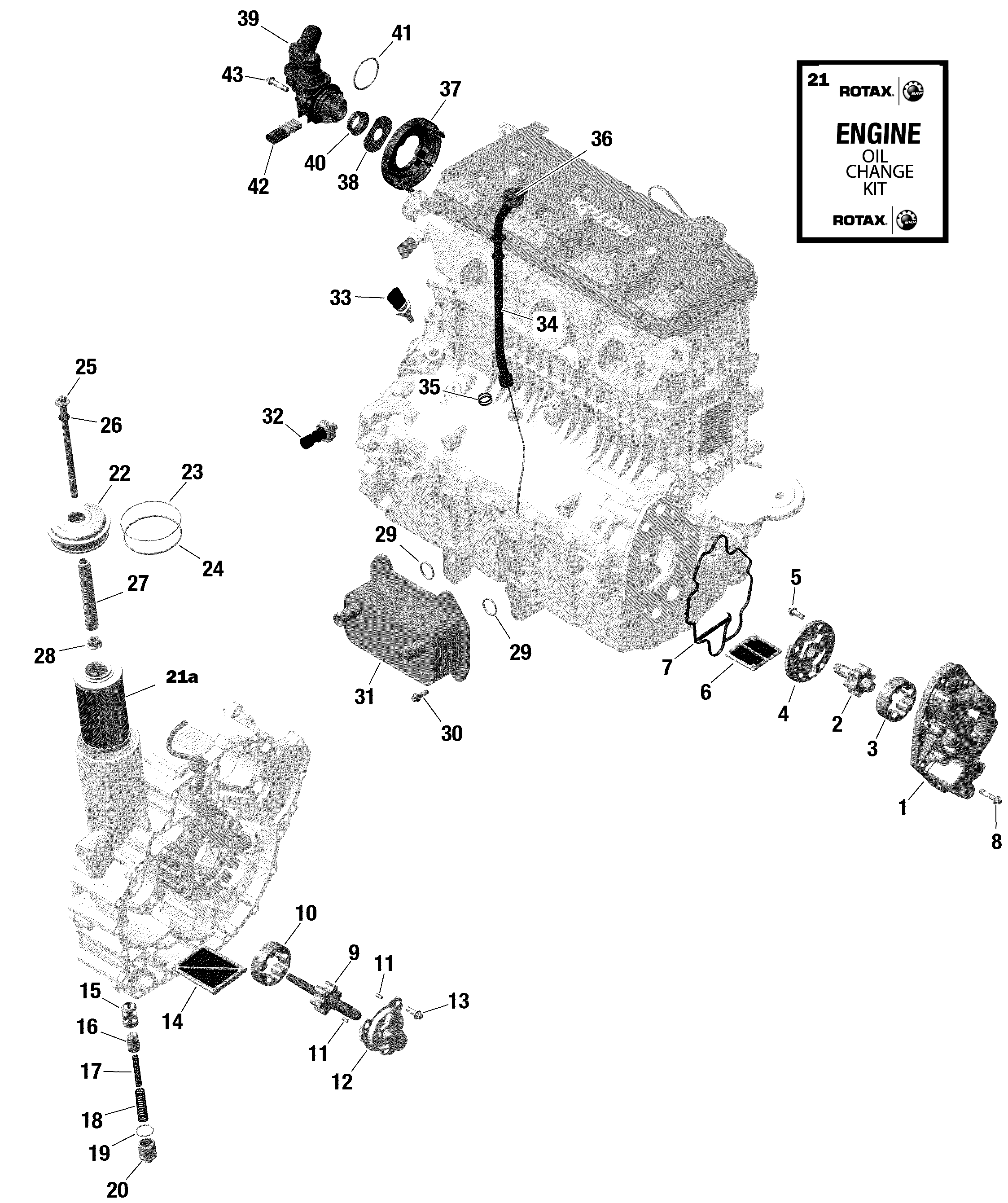 ROTAX система смазки двигателя