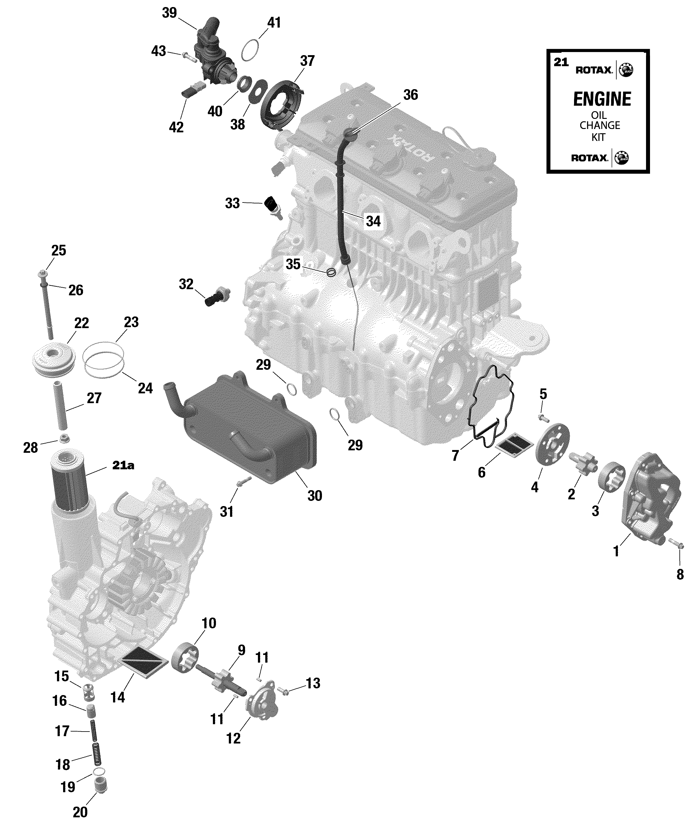 ROTAX система смазки двигателя