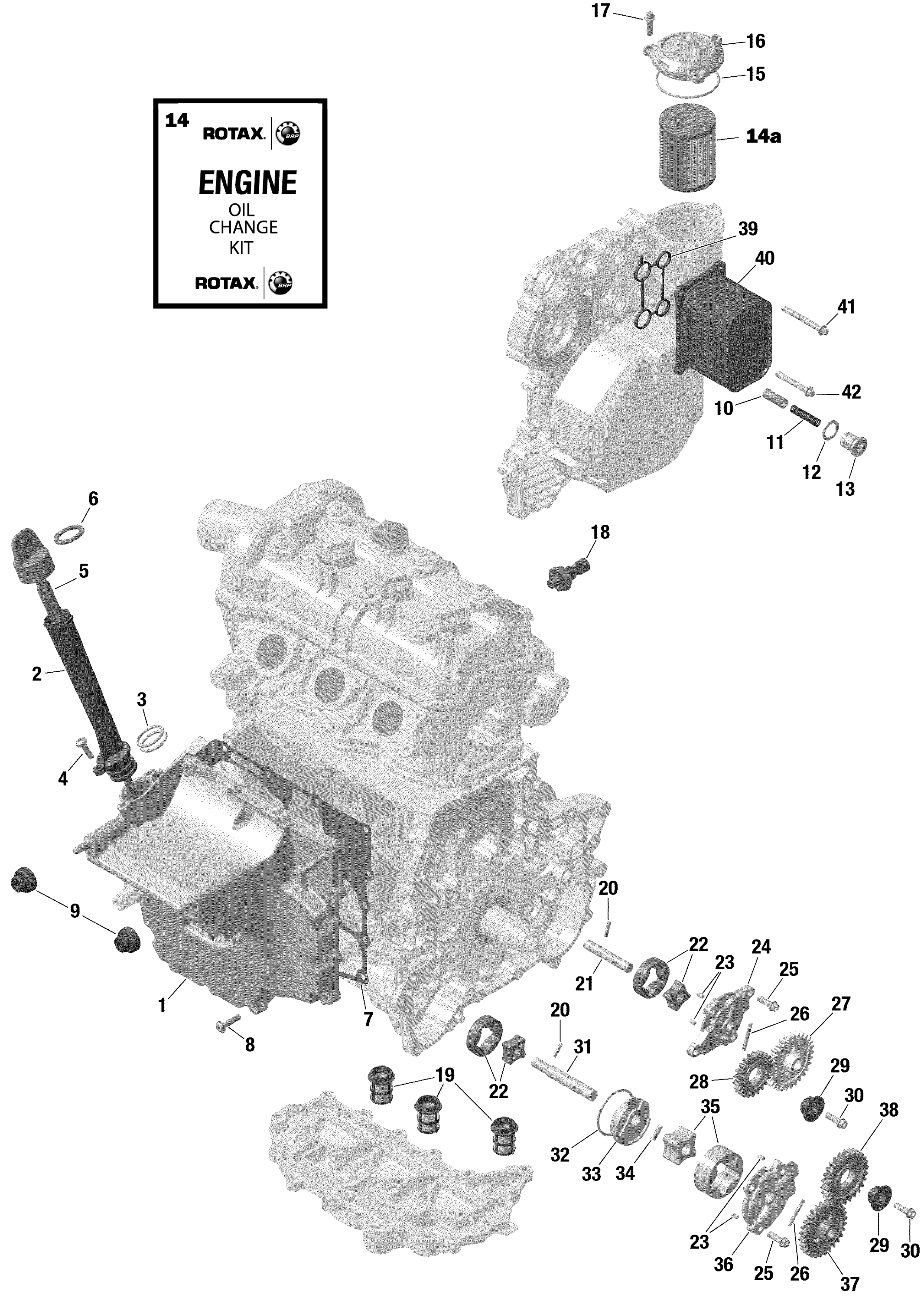 Rotax система смазки двигателя / Built from Nov 6