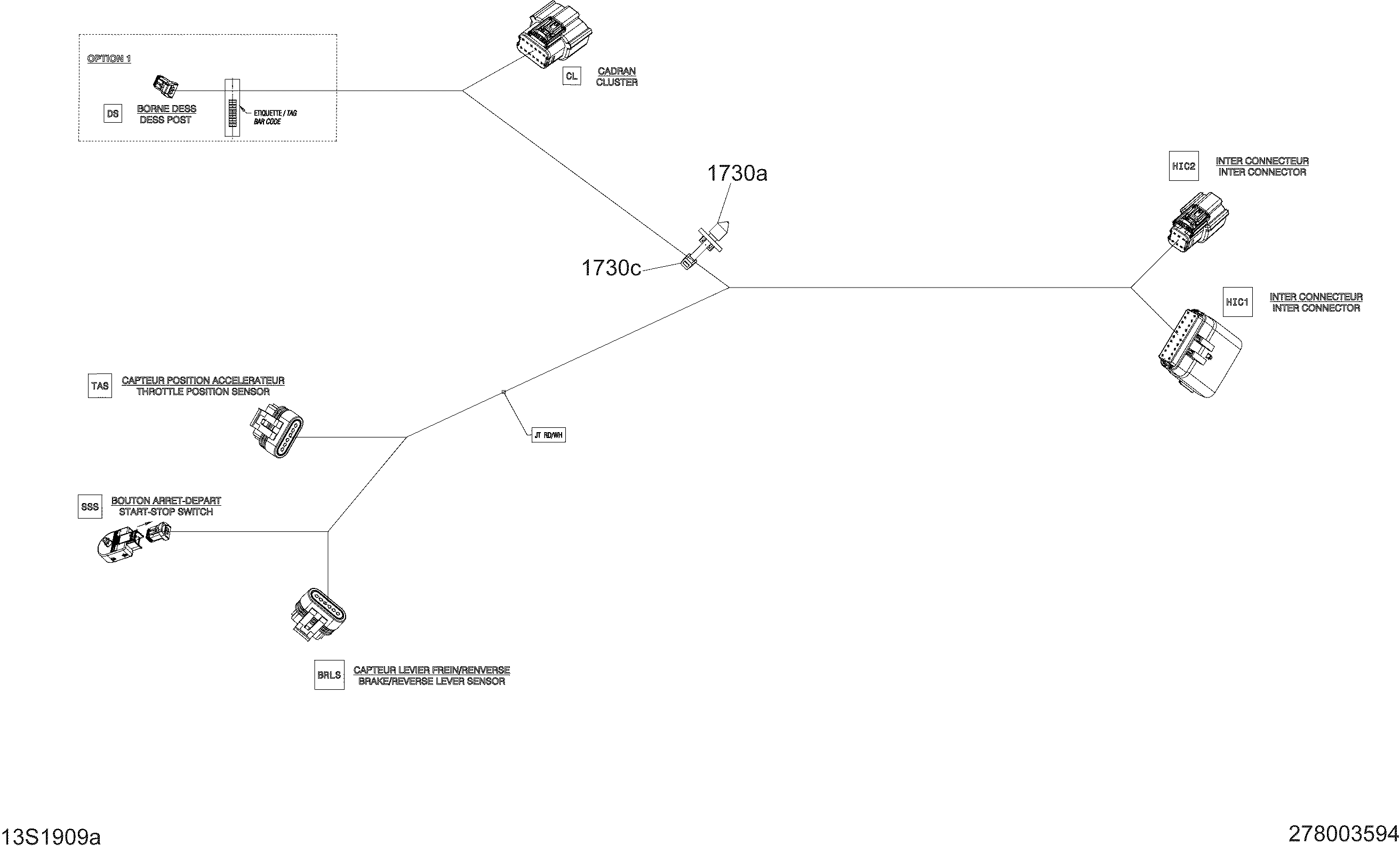Рулевое жгут 278003594 Spark Package 2 + 1 iBR BASE