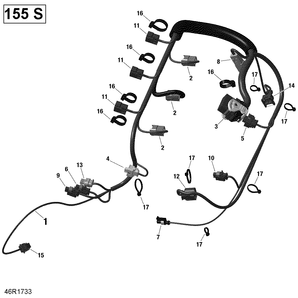 Двигатель жгут 155 Model With подвеска