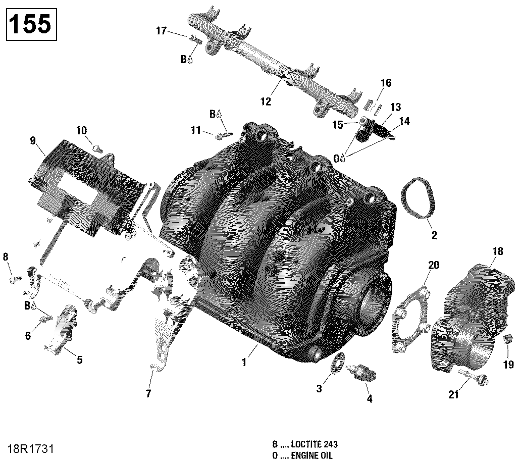 Впускной коллектор и дроссельный узел 130-155 Model Without подвеска