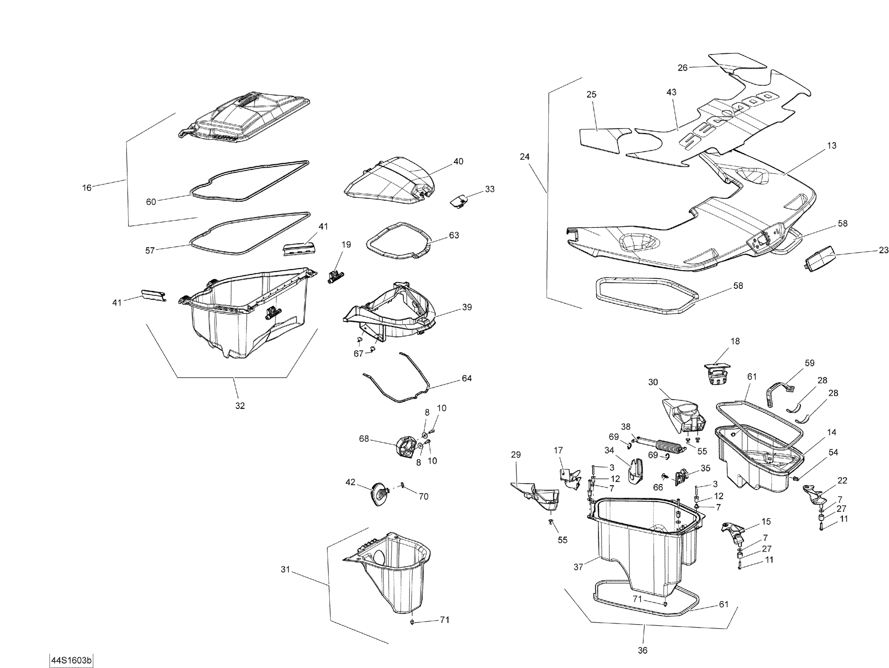 Вещевой Compartments With подвеска
