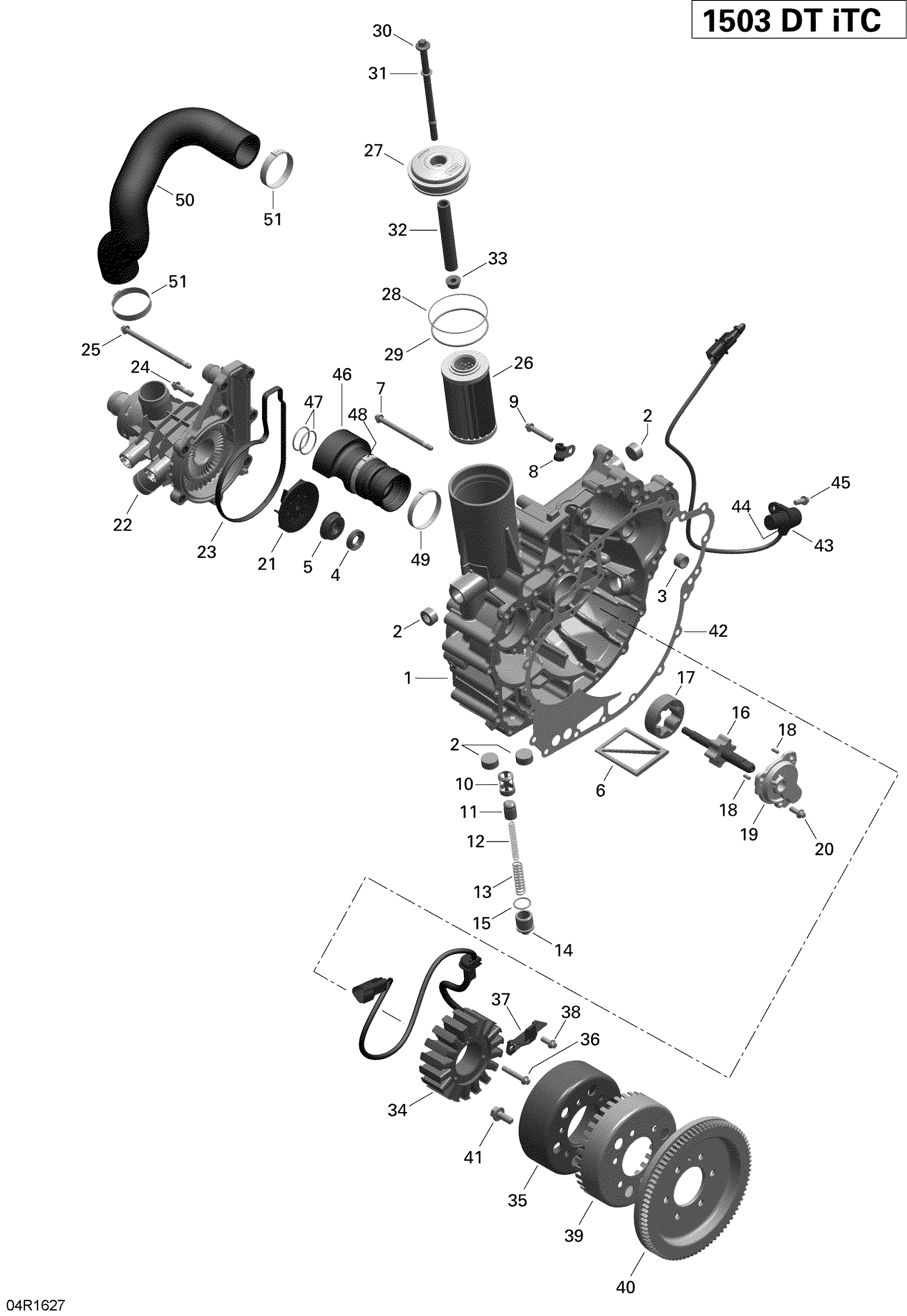PTO крышка и магнето _04R1528