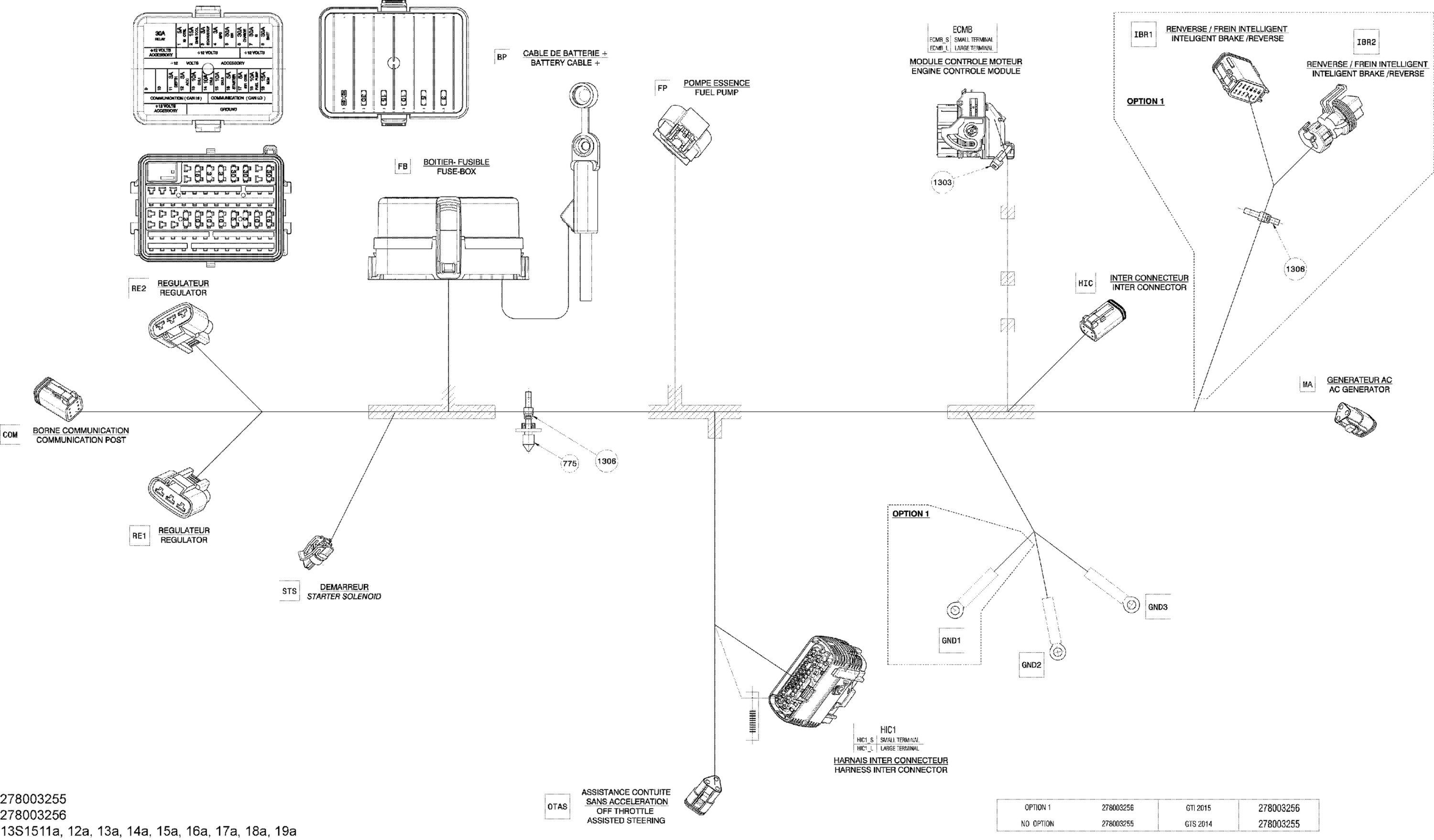 Электрооборудование жгут _13S1516a