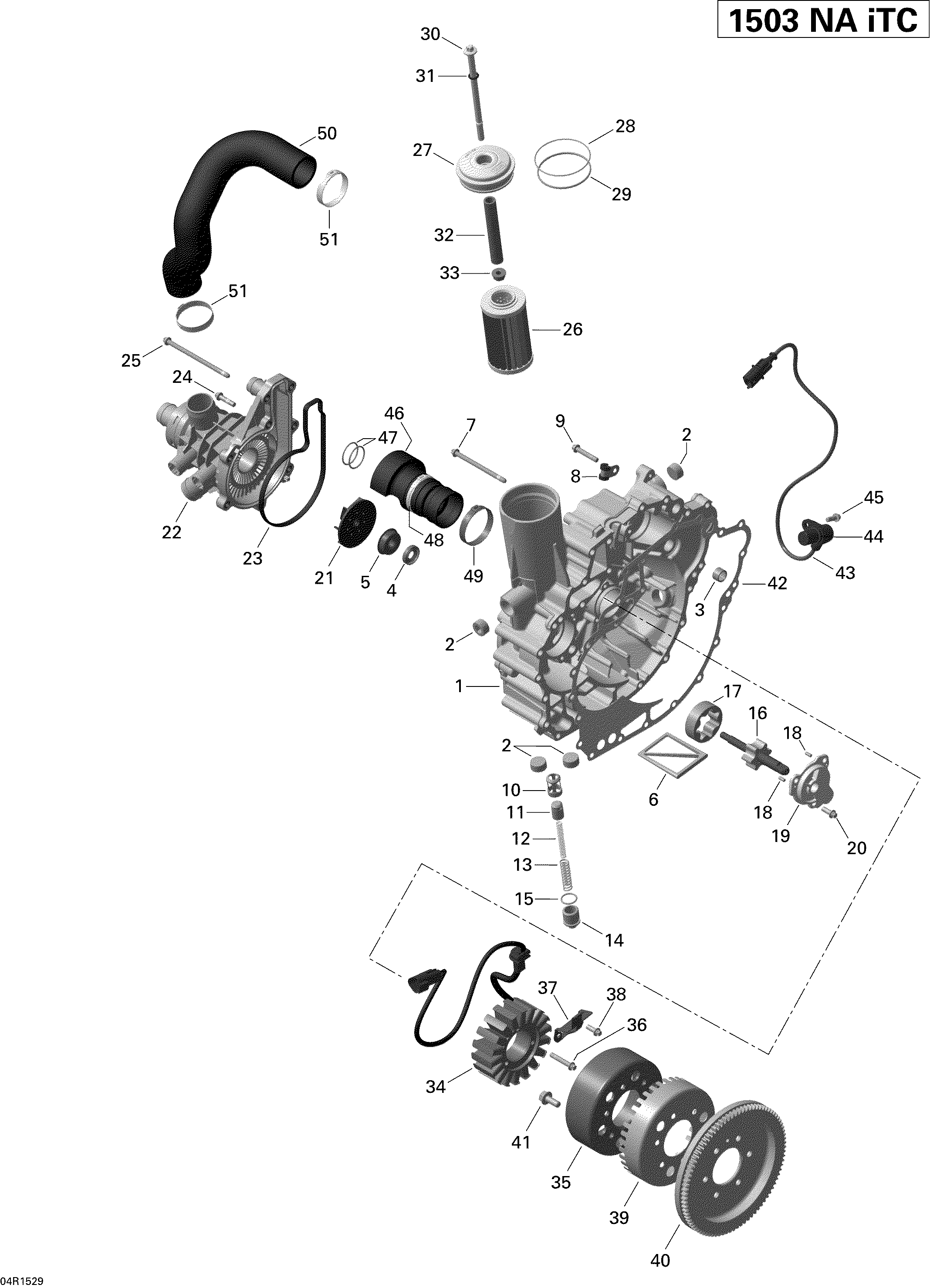 PTO крышка и магнето _04R1529