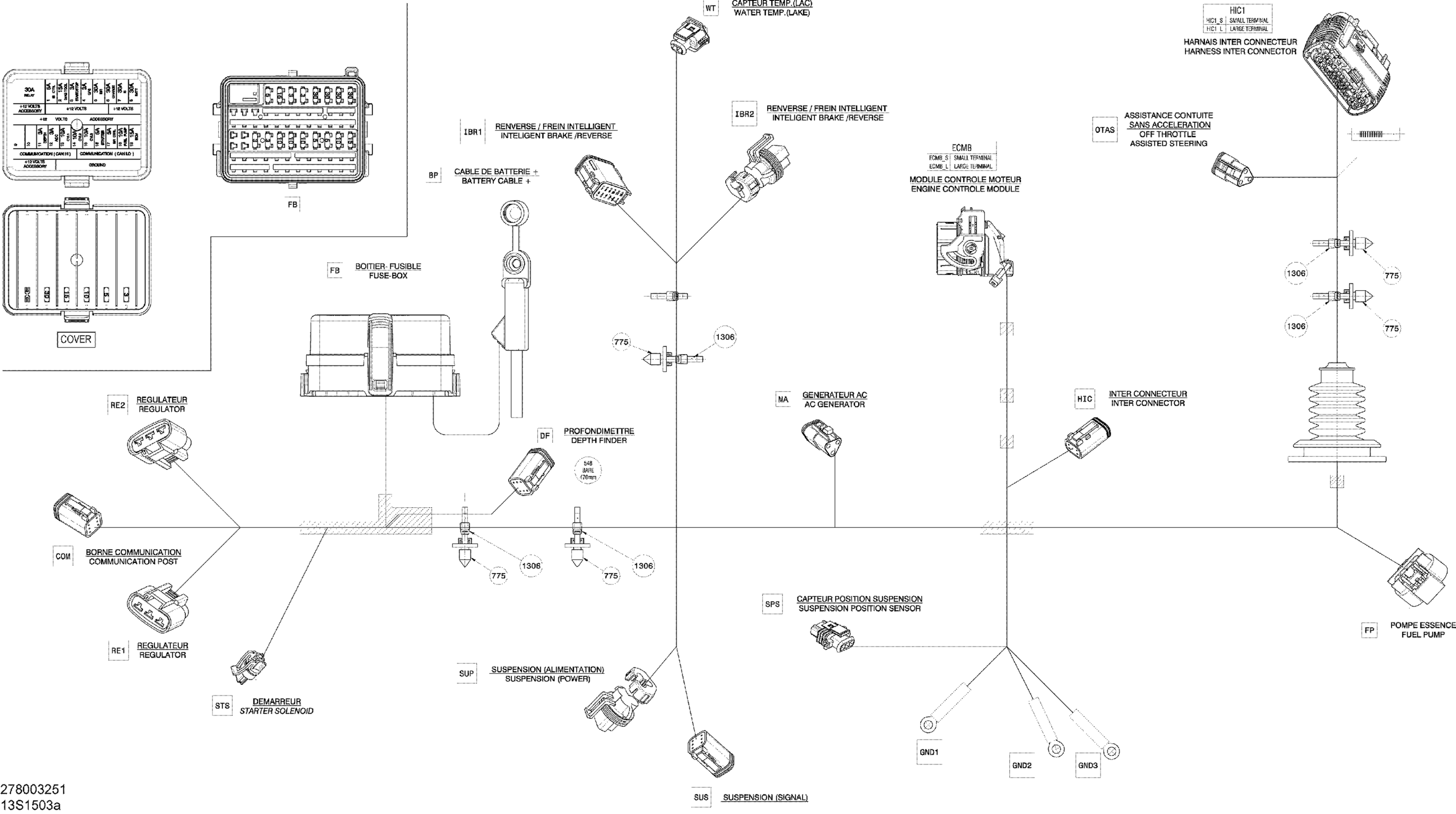 Электрооборудование жгут Main_13S1503a