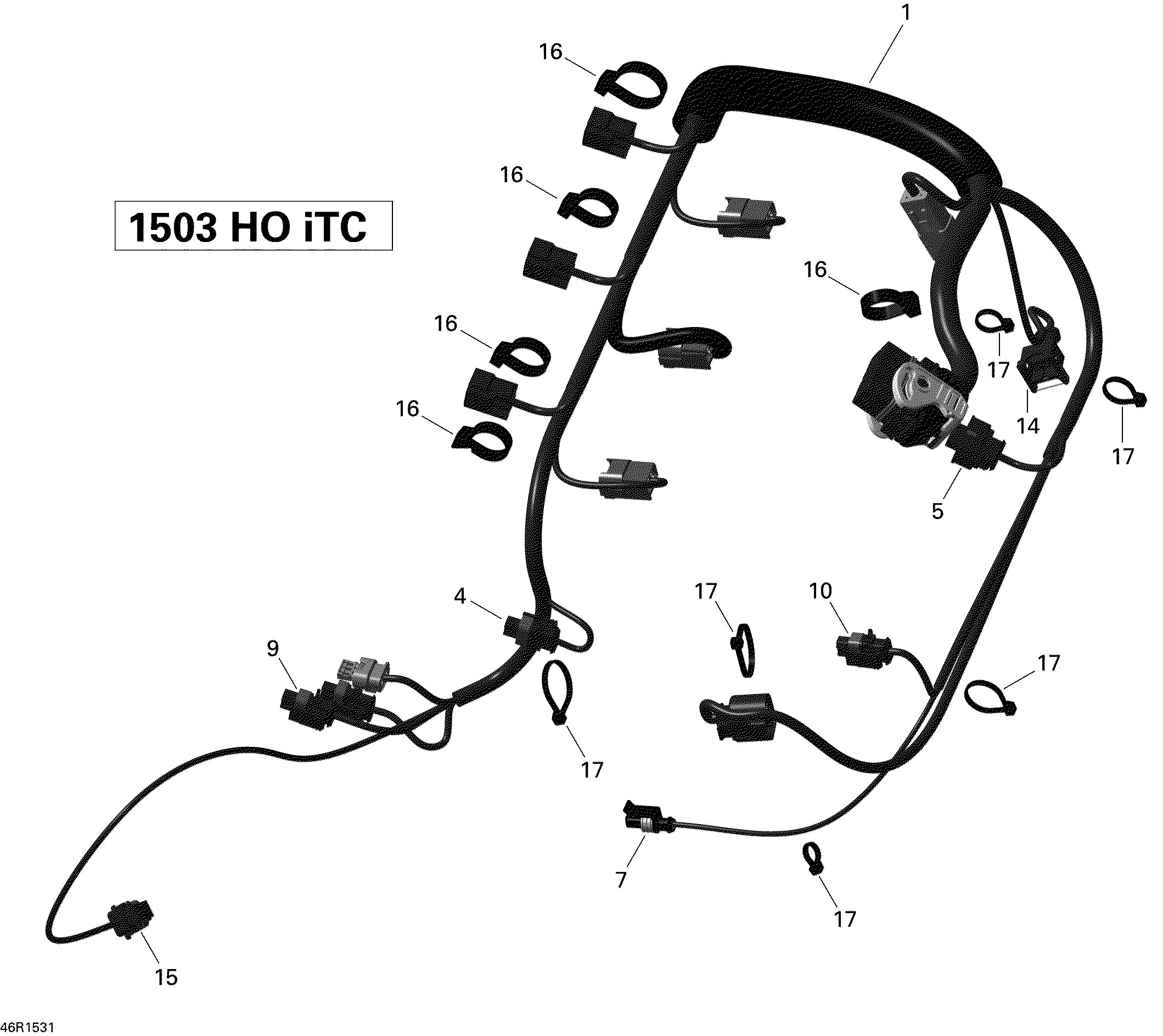Двигатель жгут _46R1531
