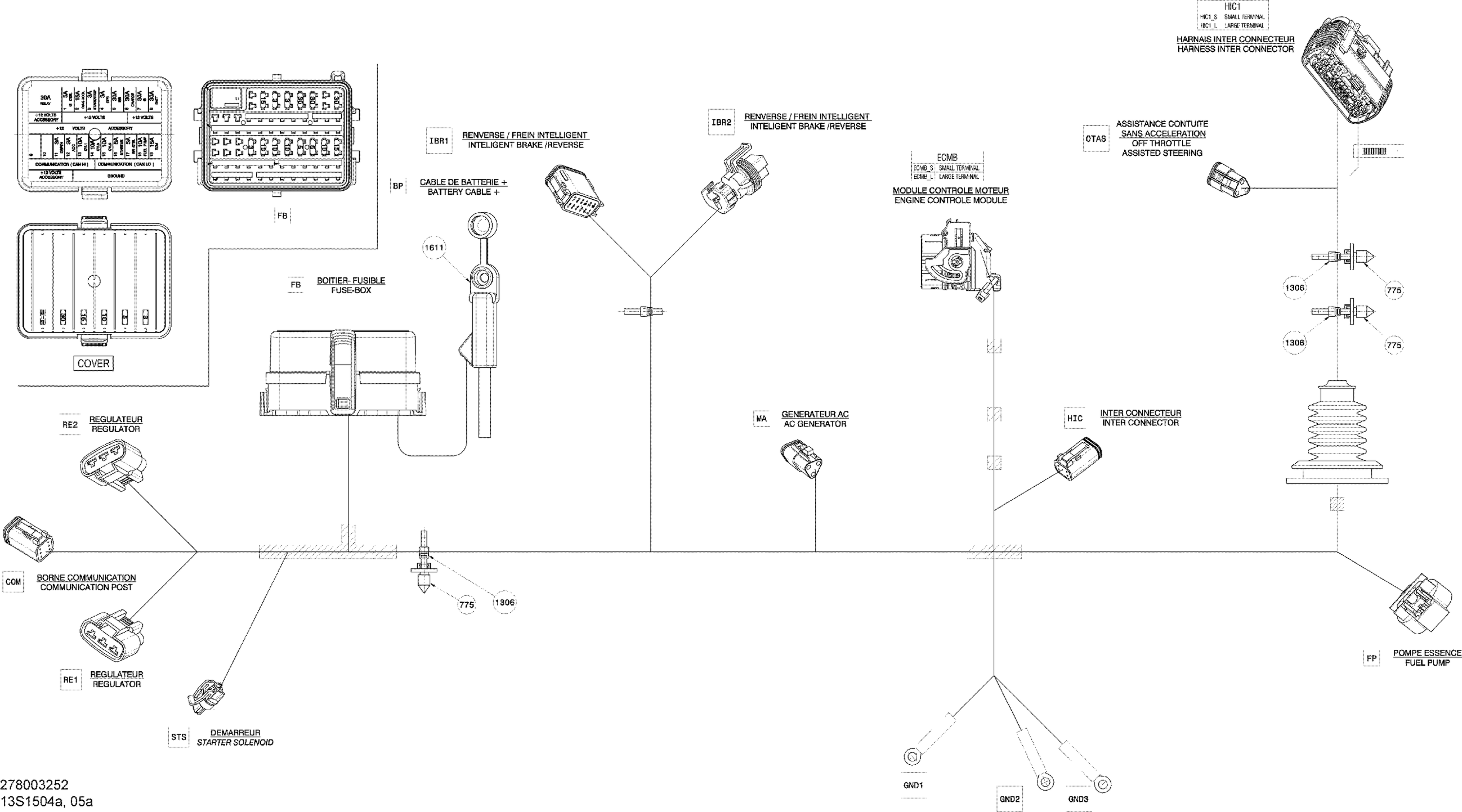 Электрооборудование жгут Main_13S1505a
