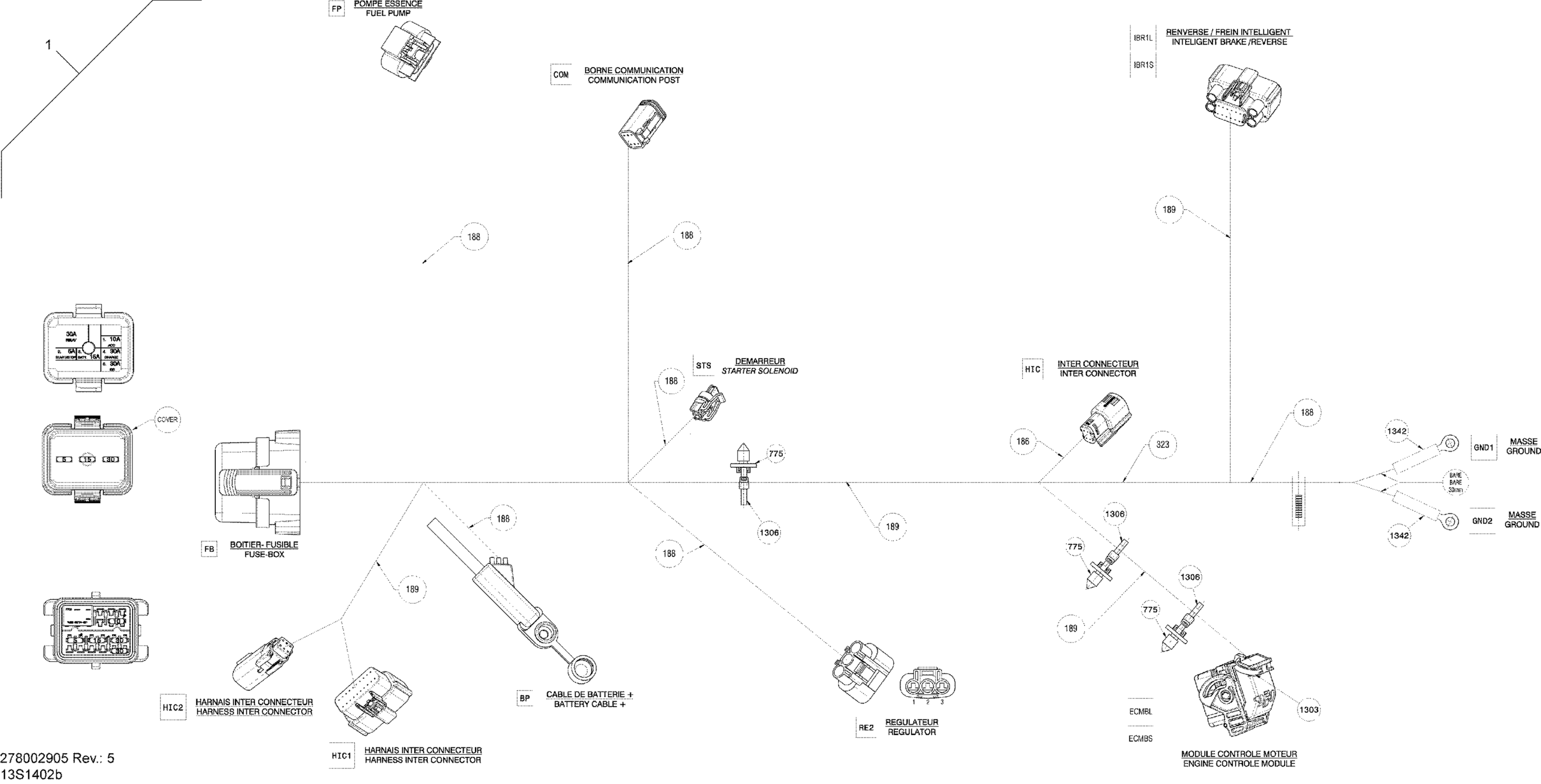 Электрооборудование жгут главный iBR_13S1402b