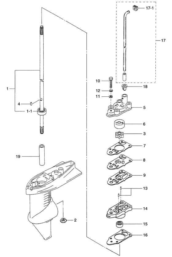 3.5b2 model only - редуктор (привод вал)