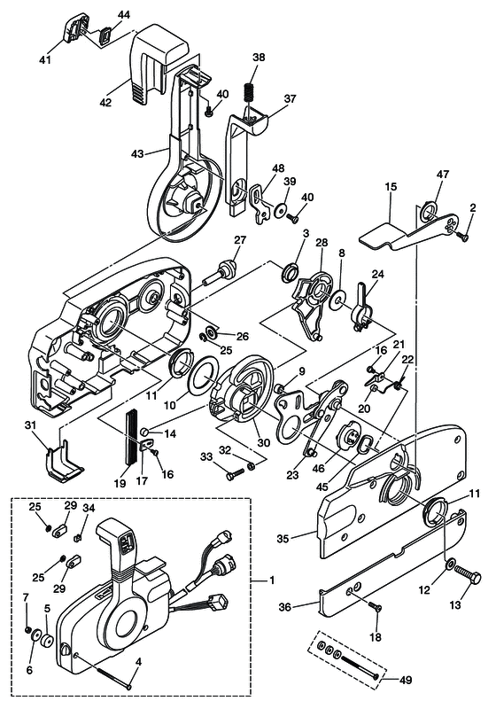 Component детали of выносной control box assy.