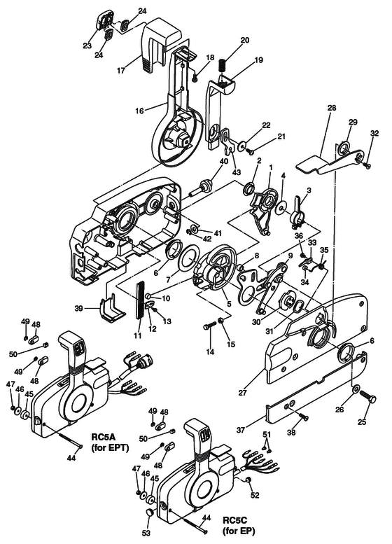 Component детали of выносной control box assy.