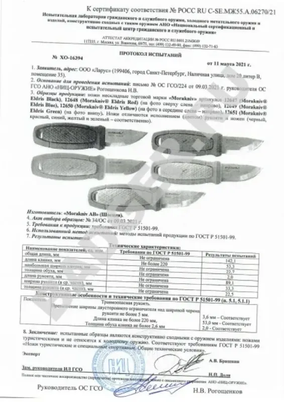 Нож Morakniv Eldris Yellow