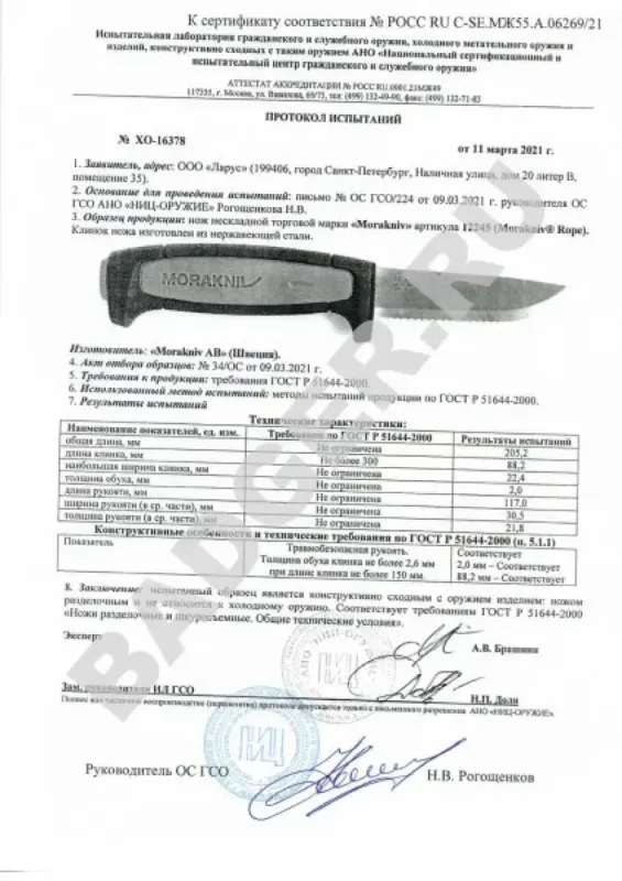 Нож Morakniv Rope