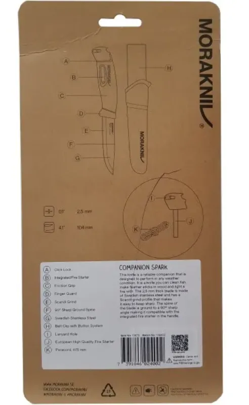 Нож Morakniv Companion Spark (S) Yellow