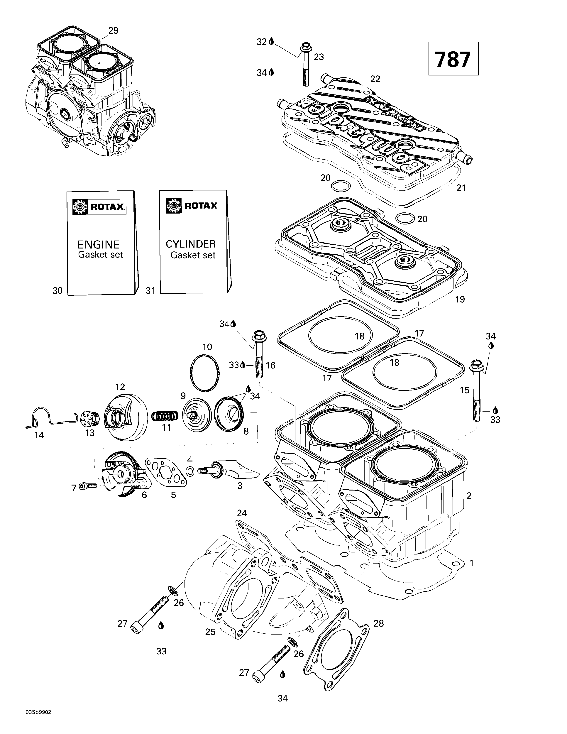 Цилиндр, выпуск коллектор (787)