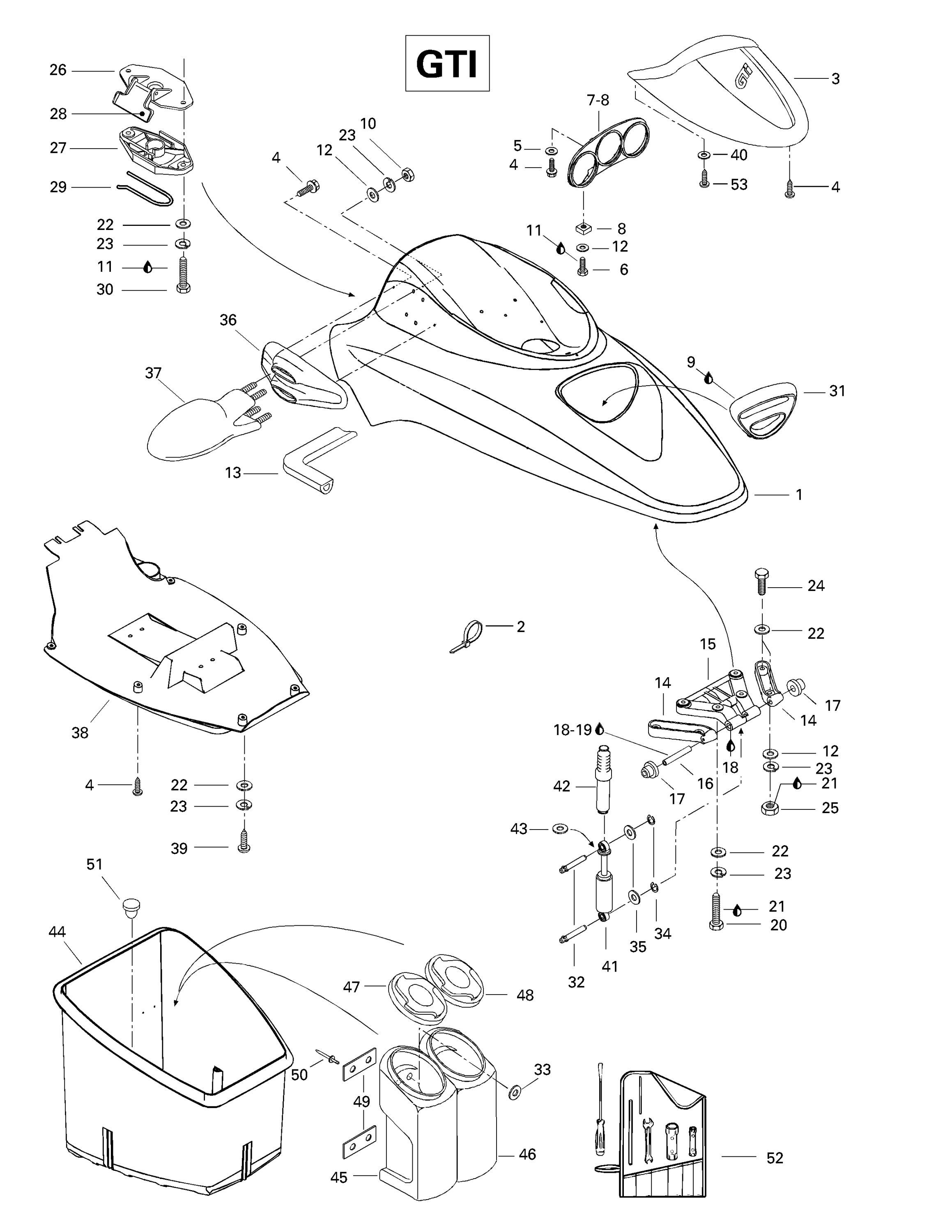 Front Storage Compartment (GTI)