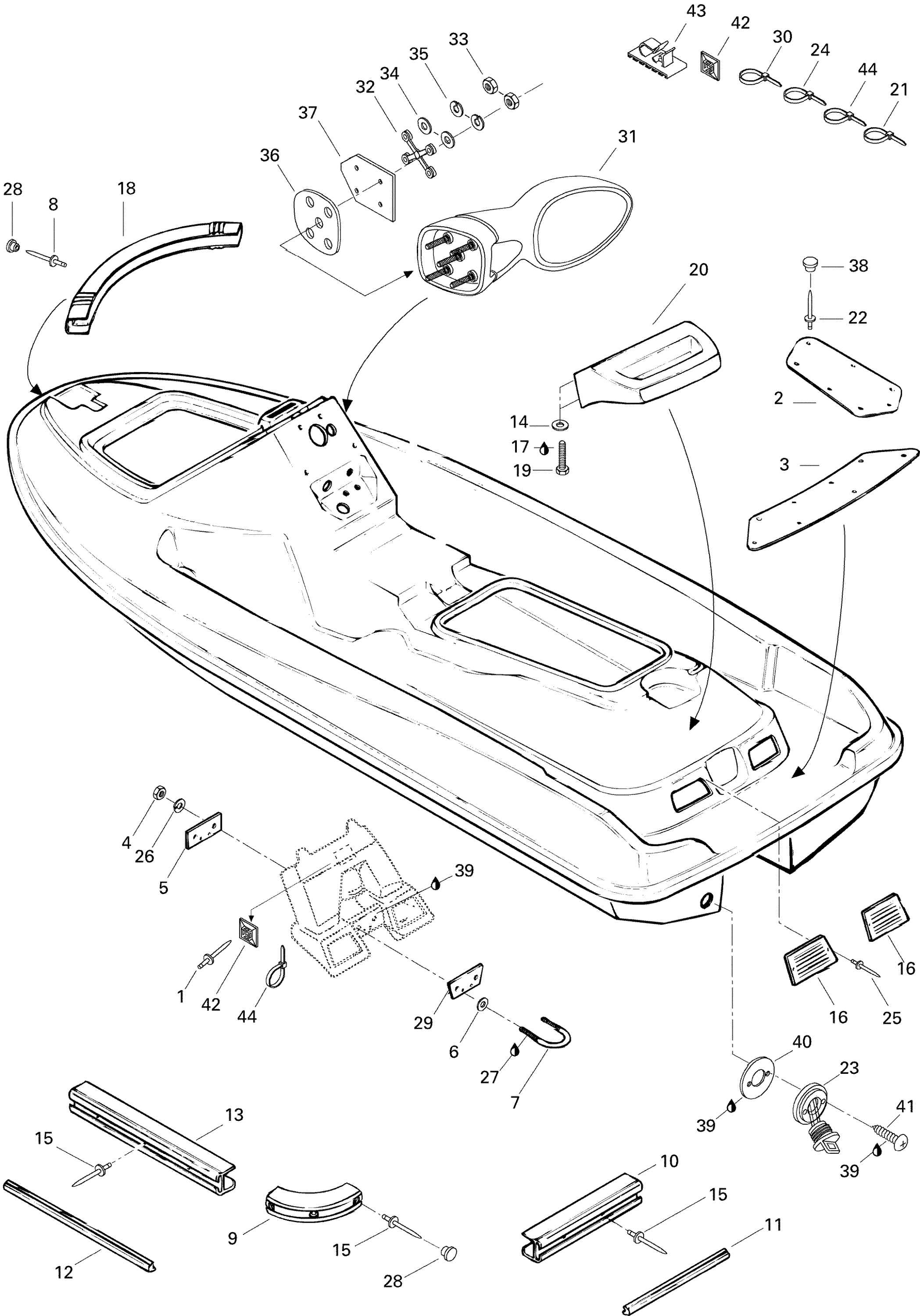 Корпус, задний View GTI
