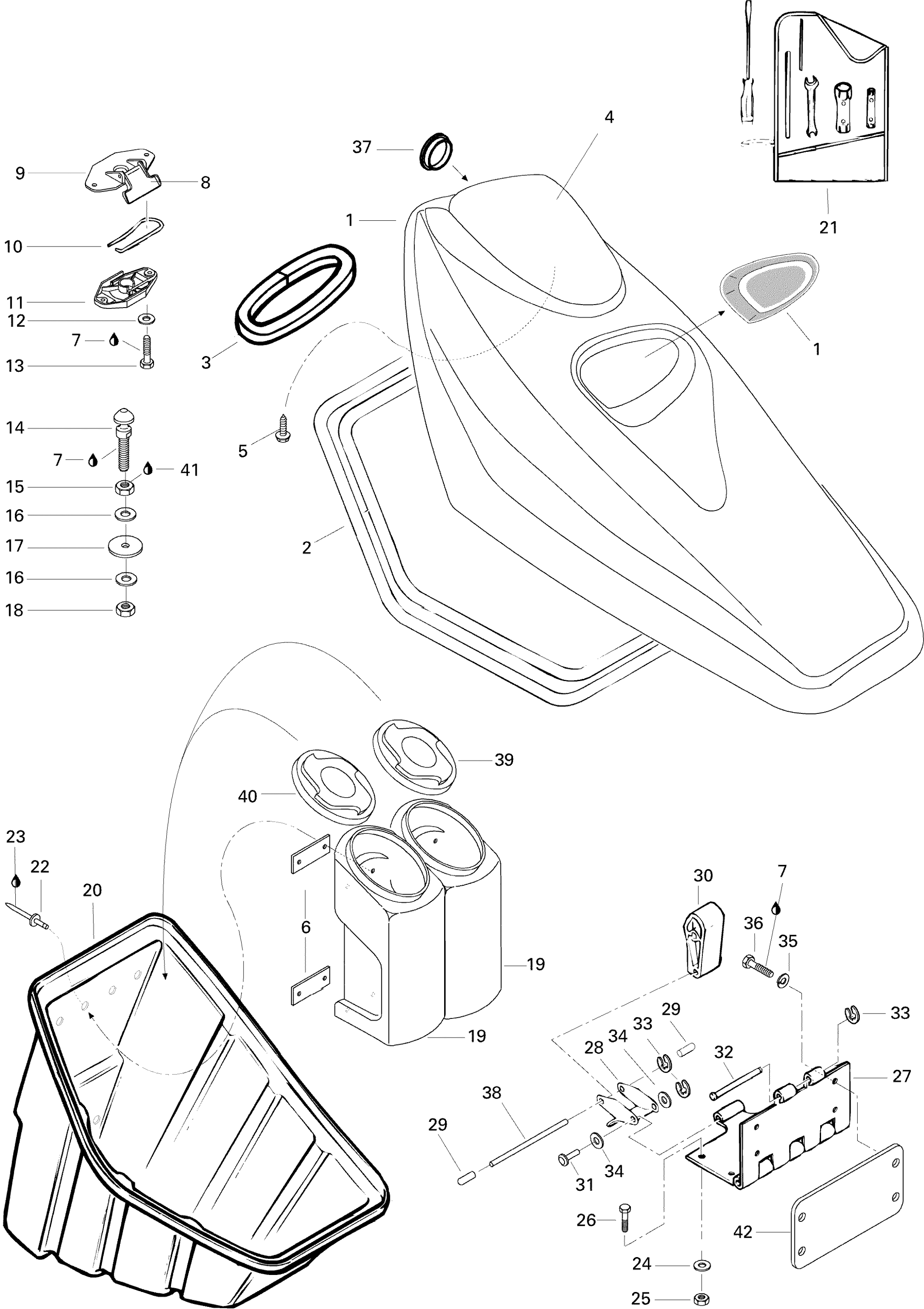 Front Storage Compartment 587