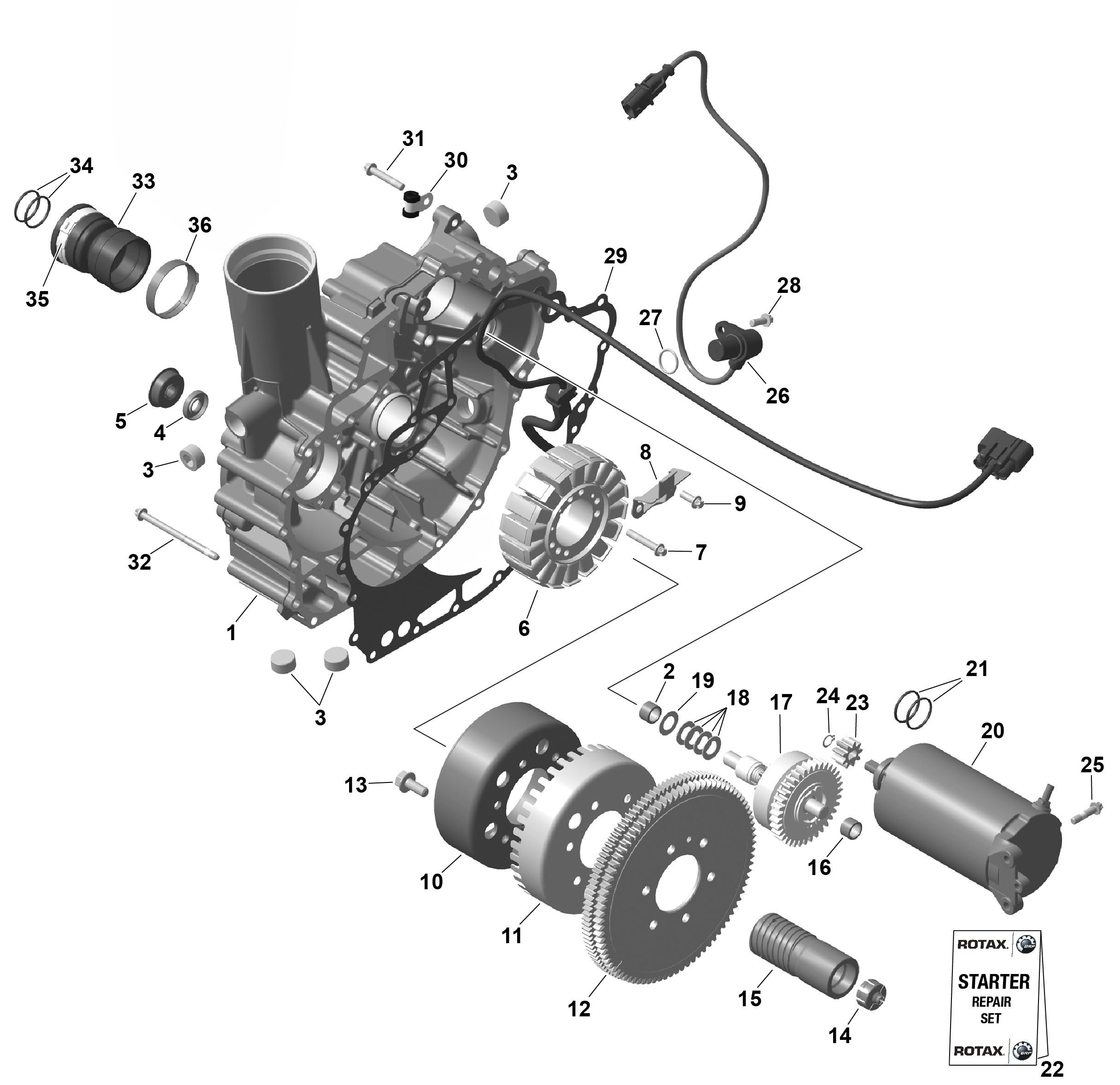 ROTAX магнето и электростартер